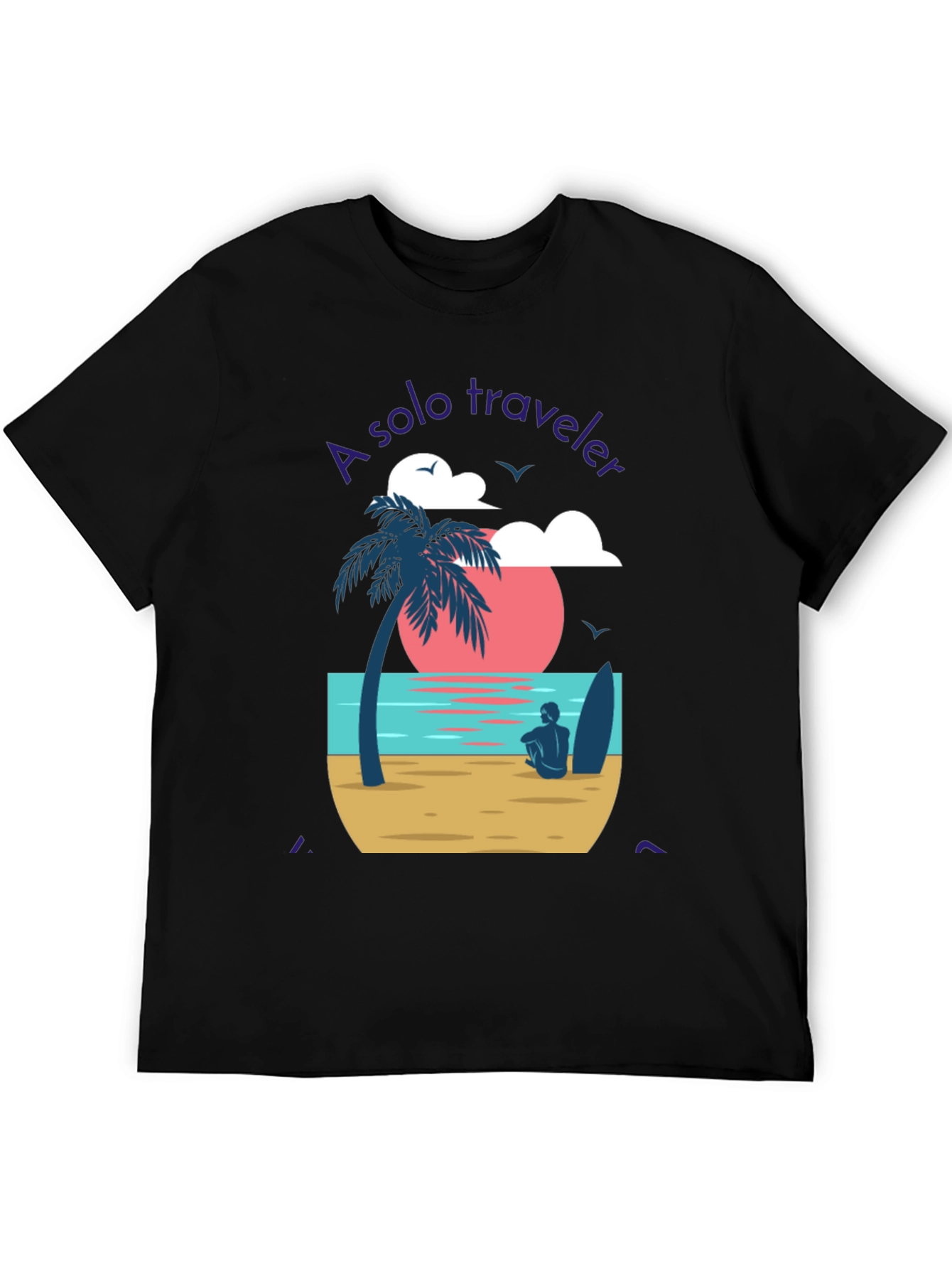 Solo Traveler Graphic Tee - Beach Vibes