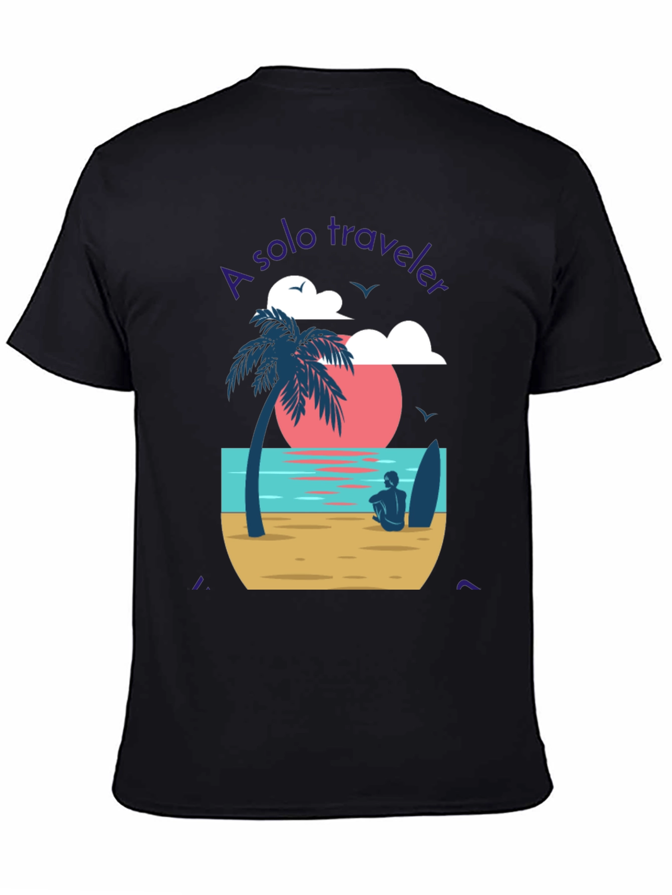 Solo Traveler Graphic Tee - Beach Vibes