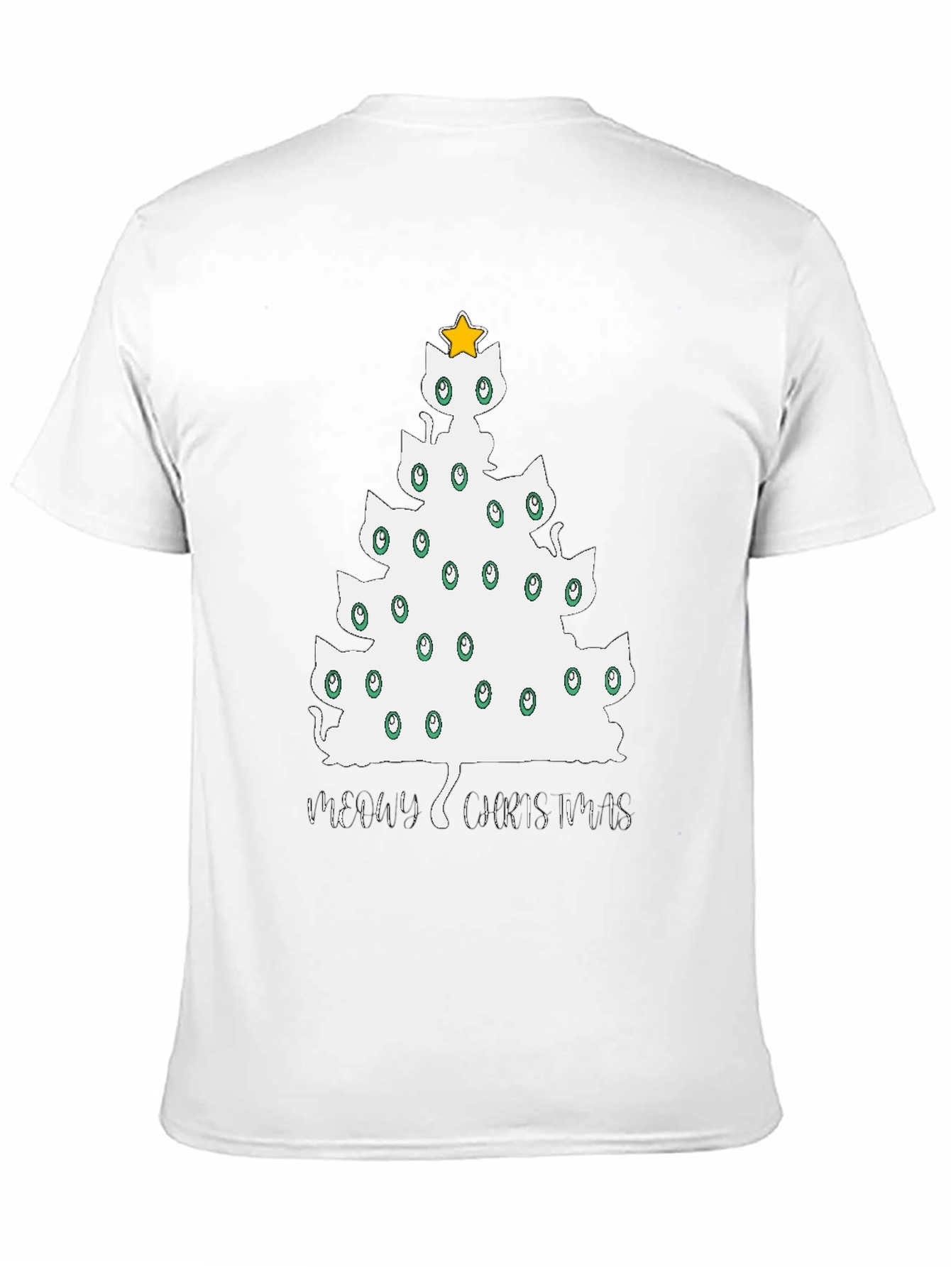 Meowy Christmas Cat Tree Graphic Tee