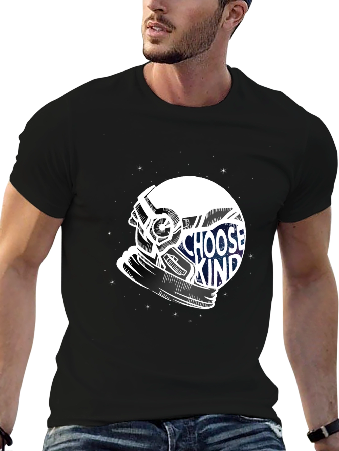 Choose Kind Helmet Graphic Tee - Soft Cotton Blend