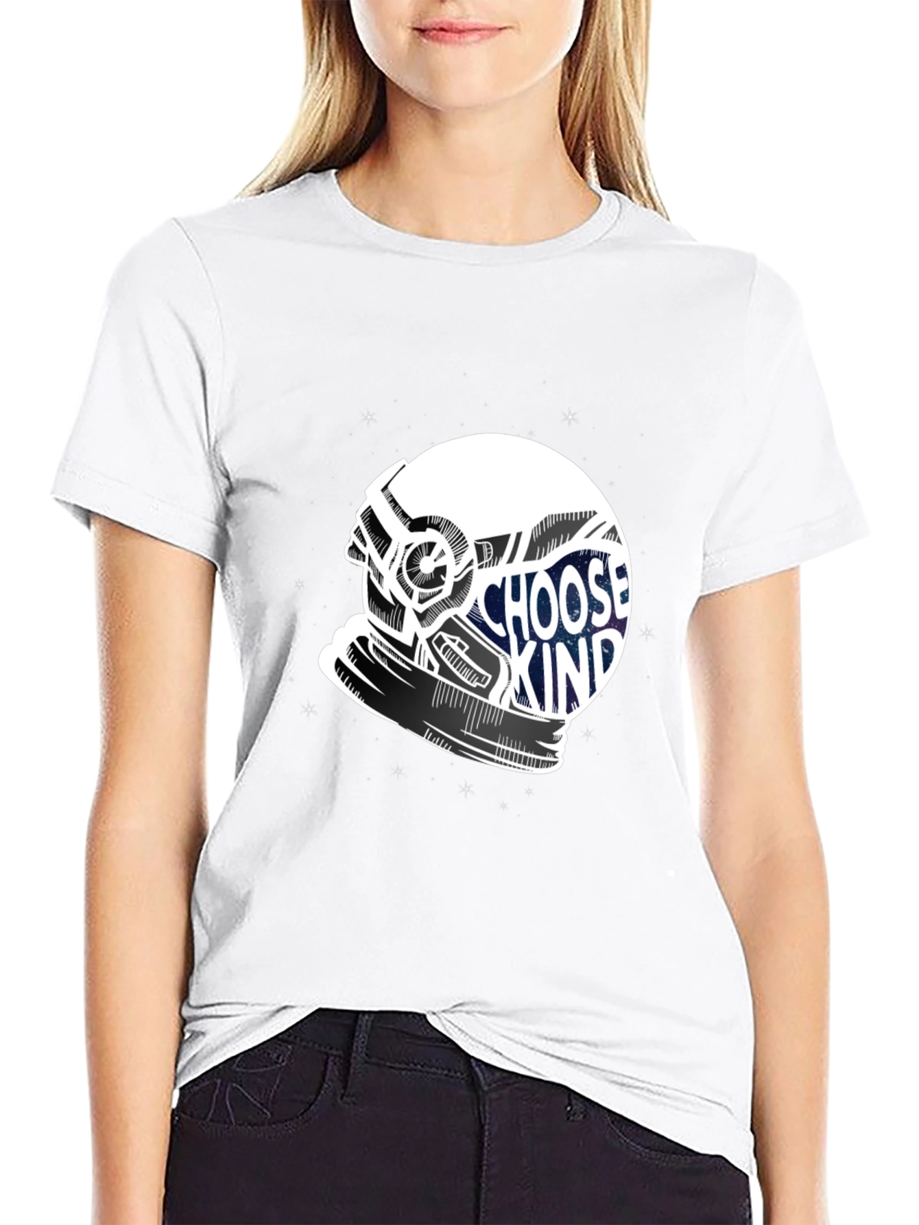 Choose Kind Helmet Graphic Tee - Soft Cotton Blend