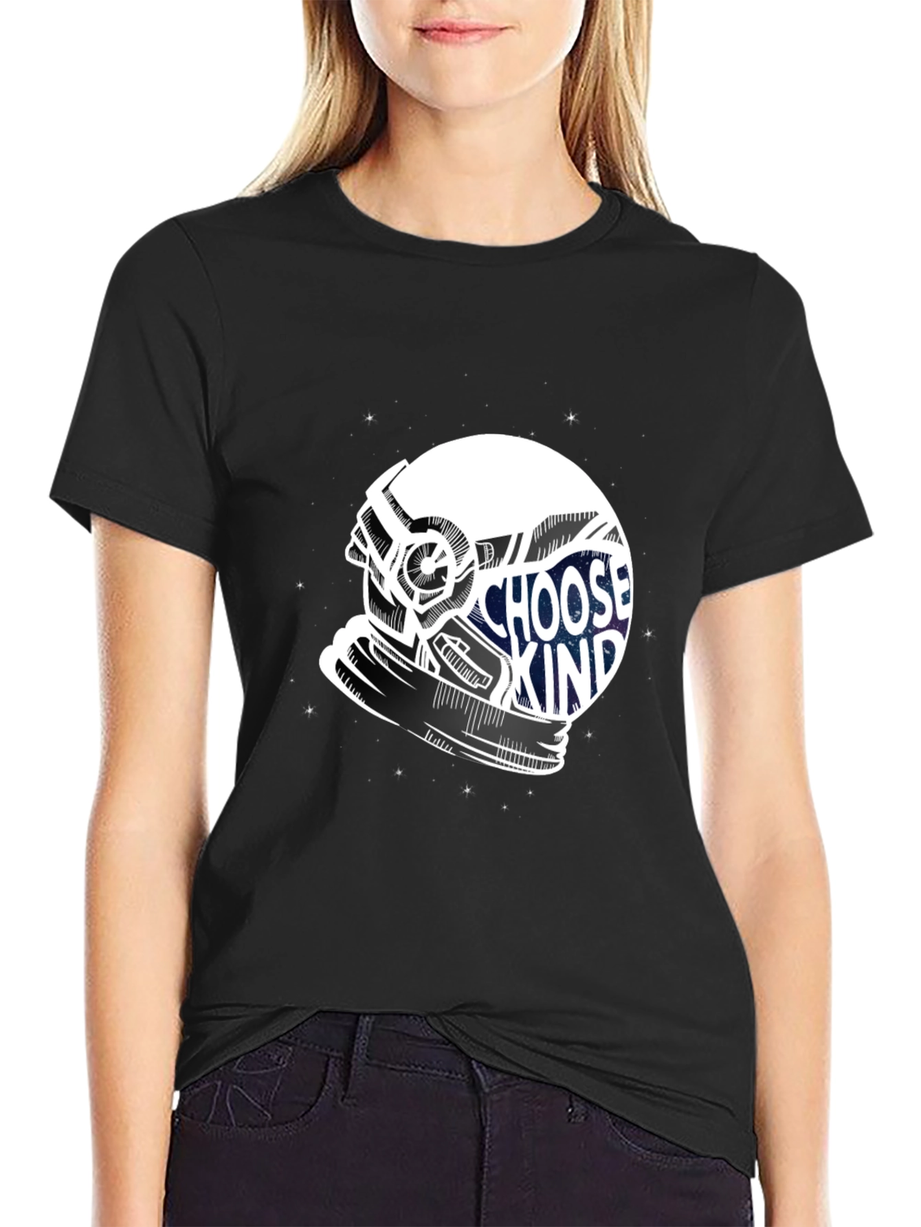 Choose Kind Helmet Graphic Tee - Soft Cotton Blend