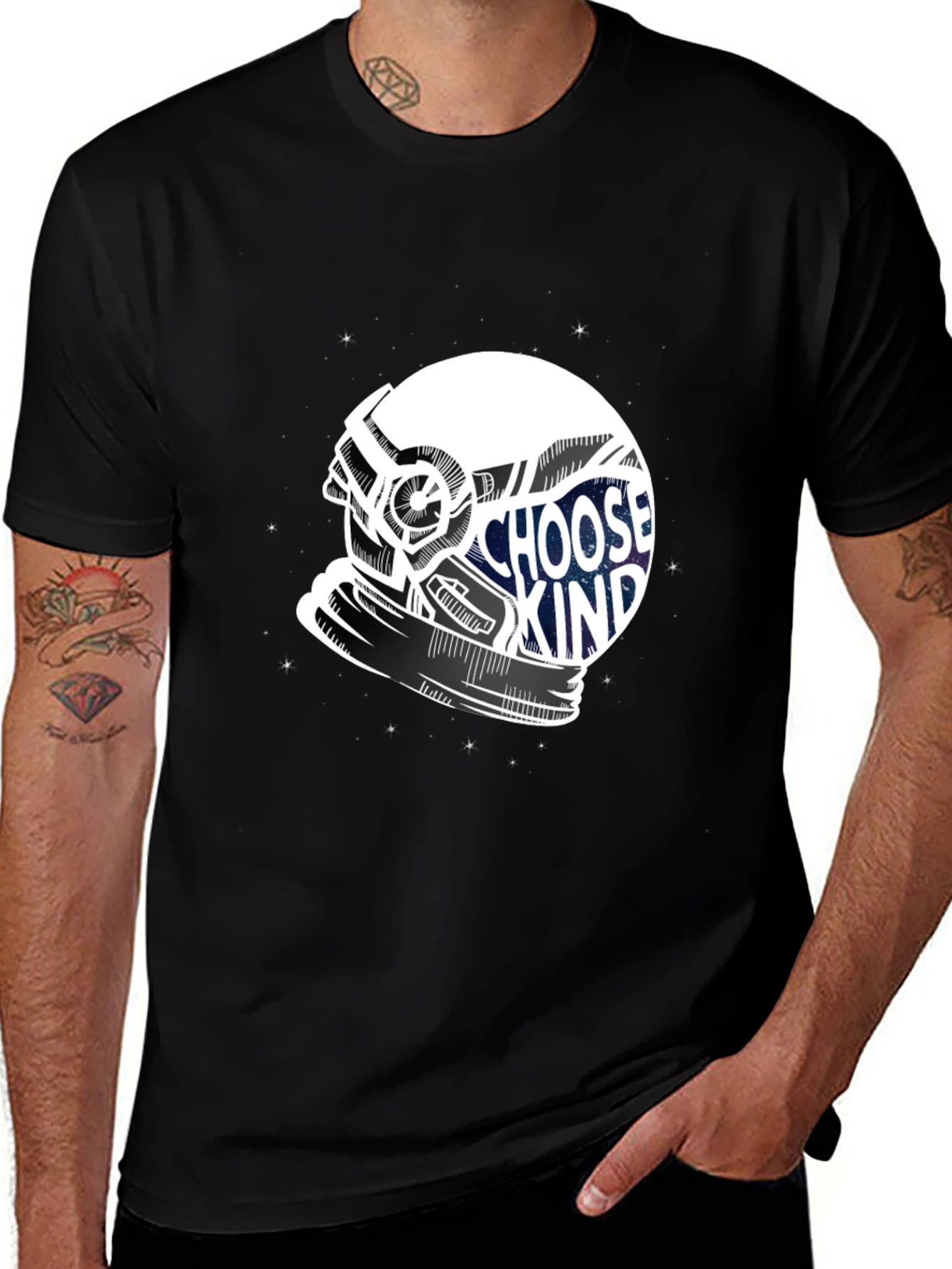 Choose Kind Helmet Graphic Tee - Soft Cotton Blend