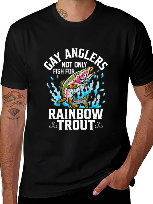 Gay Anglers Rainbow Trout Fishing T-Shirt