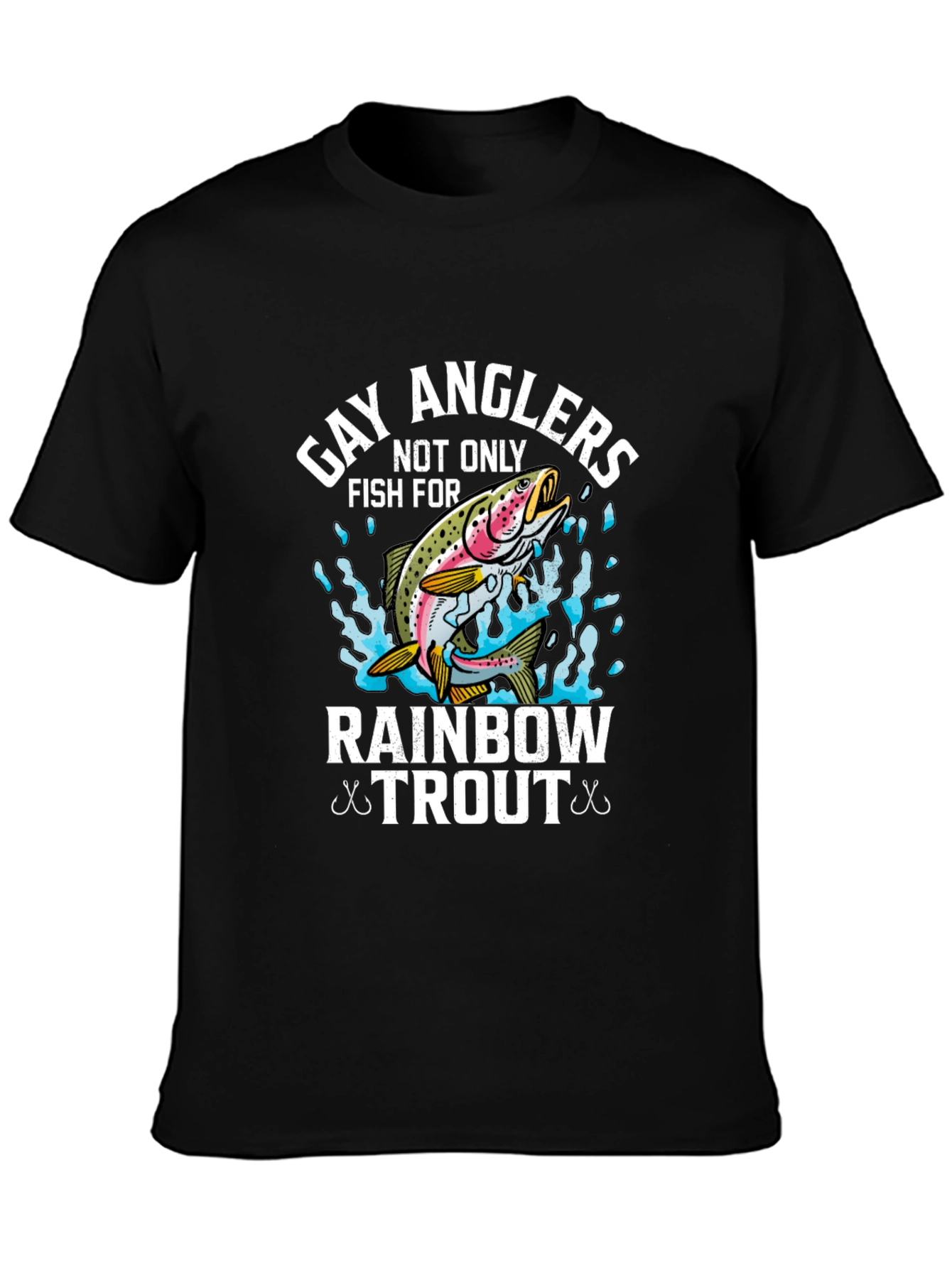 Gay Anglers Rainbow Trout Fishing T-Shirt