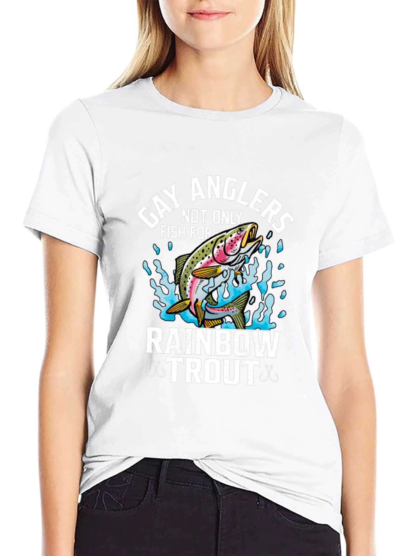 Gay Anglers Rainbow Trout Fishing T-Shirt
