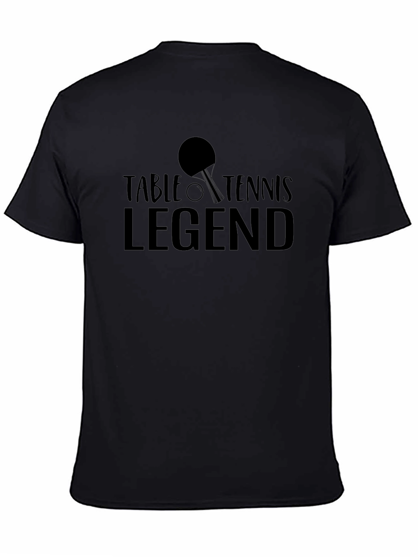 Table Tennis Legend Black Graphic Tee