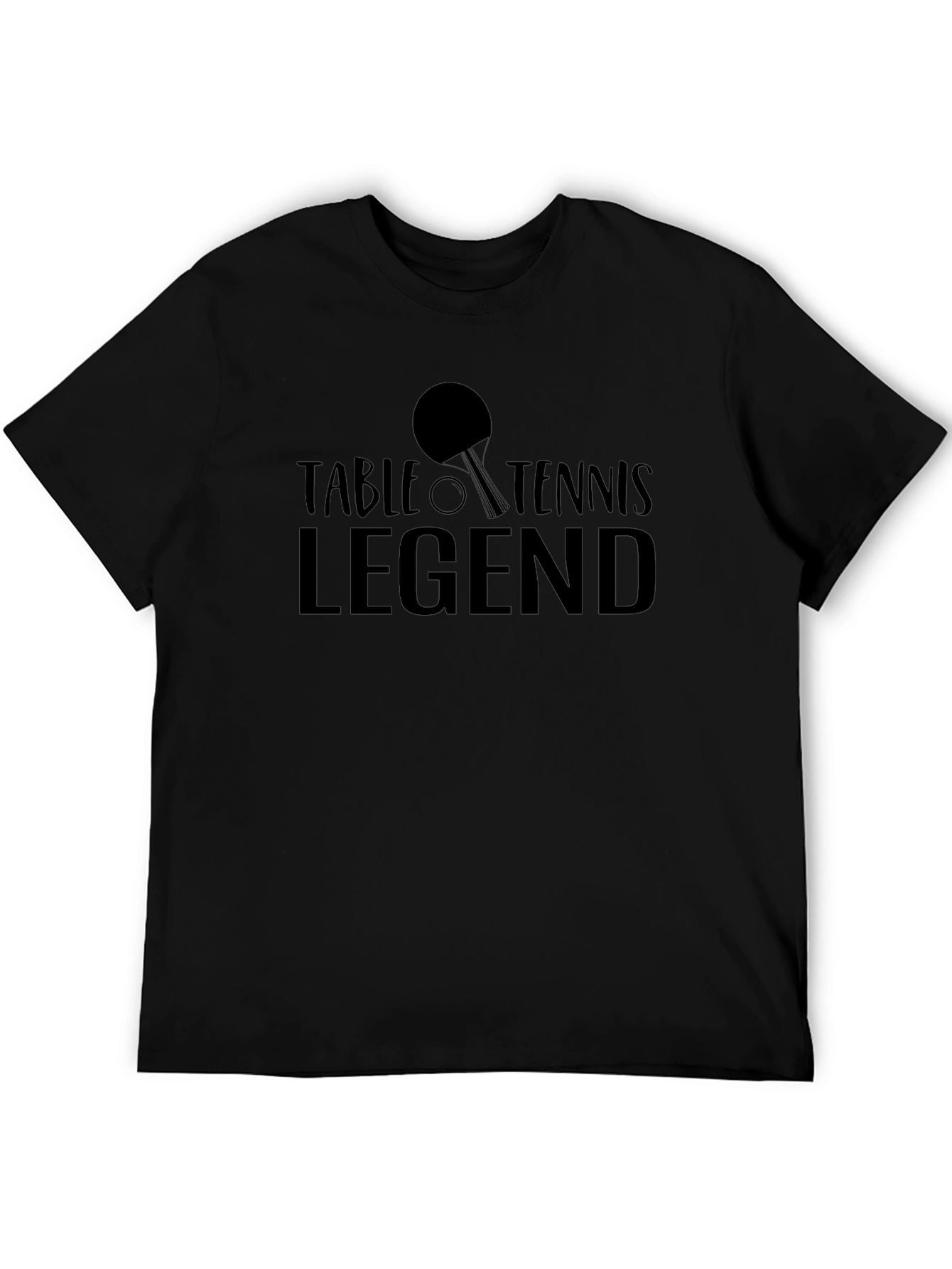 Table Tennis Legend Black Graphic Tee