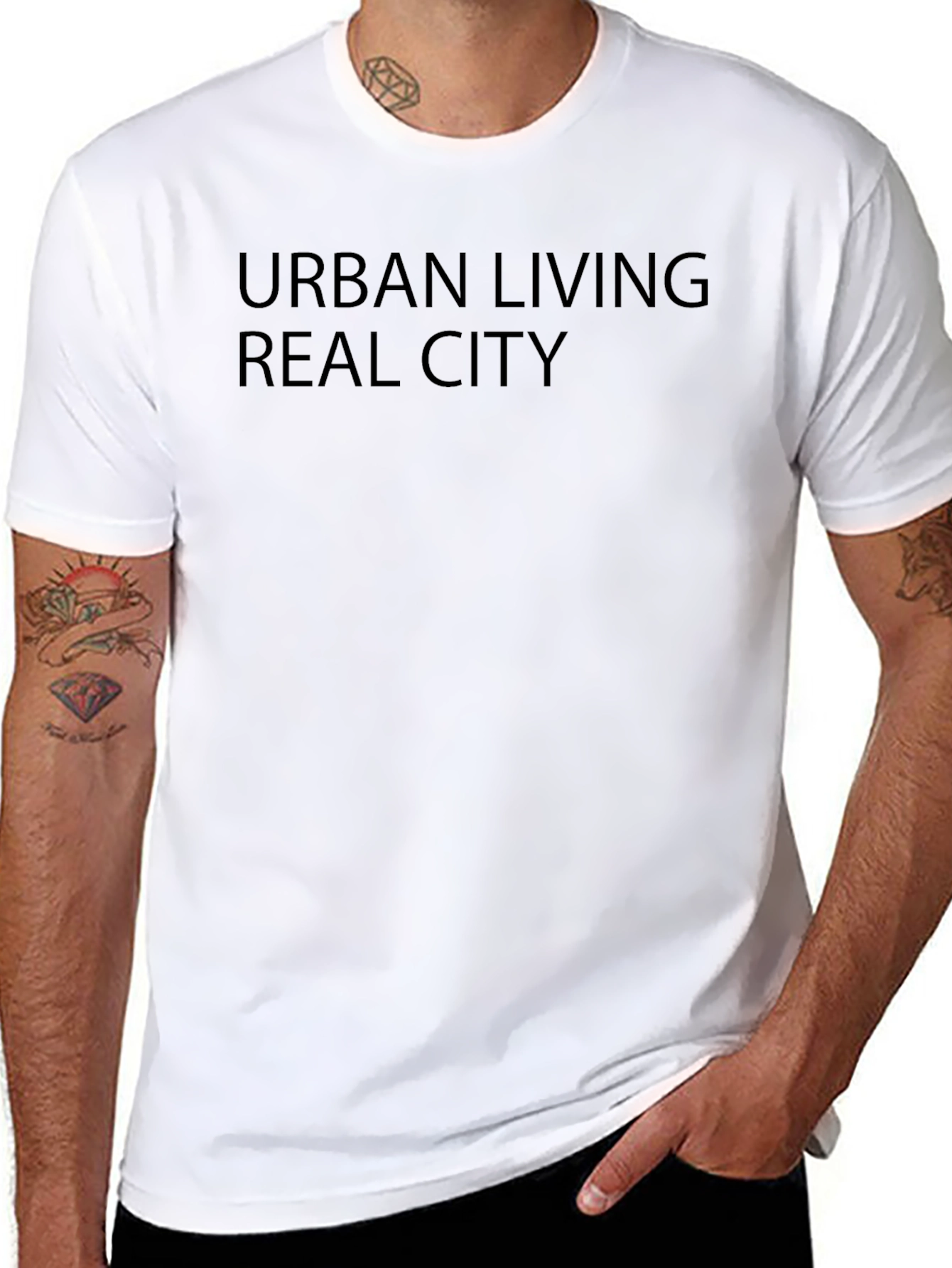 Urban Living Real City Black T-Shirt