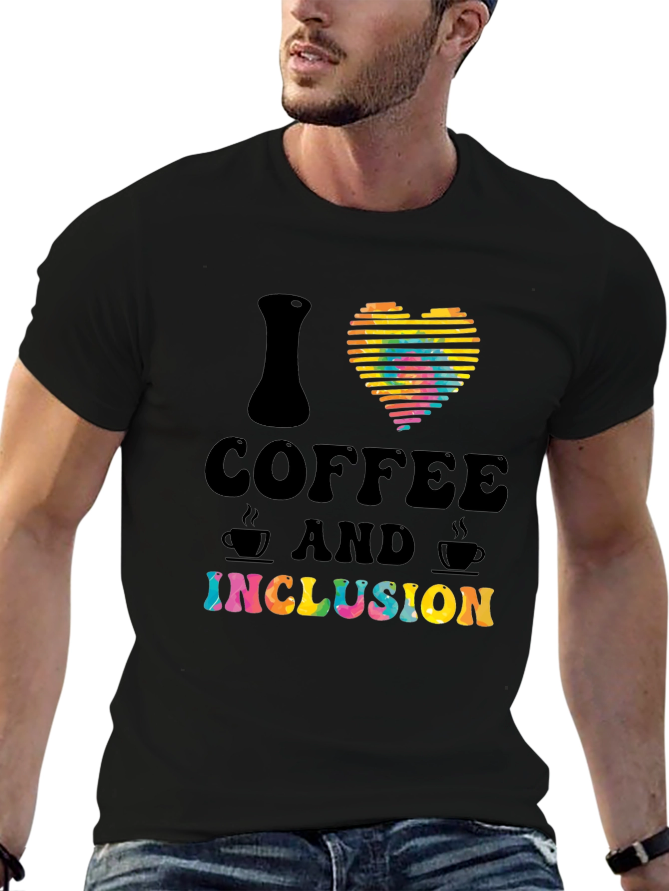 I Heart Coffee and Inclusion T-Shirt