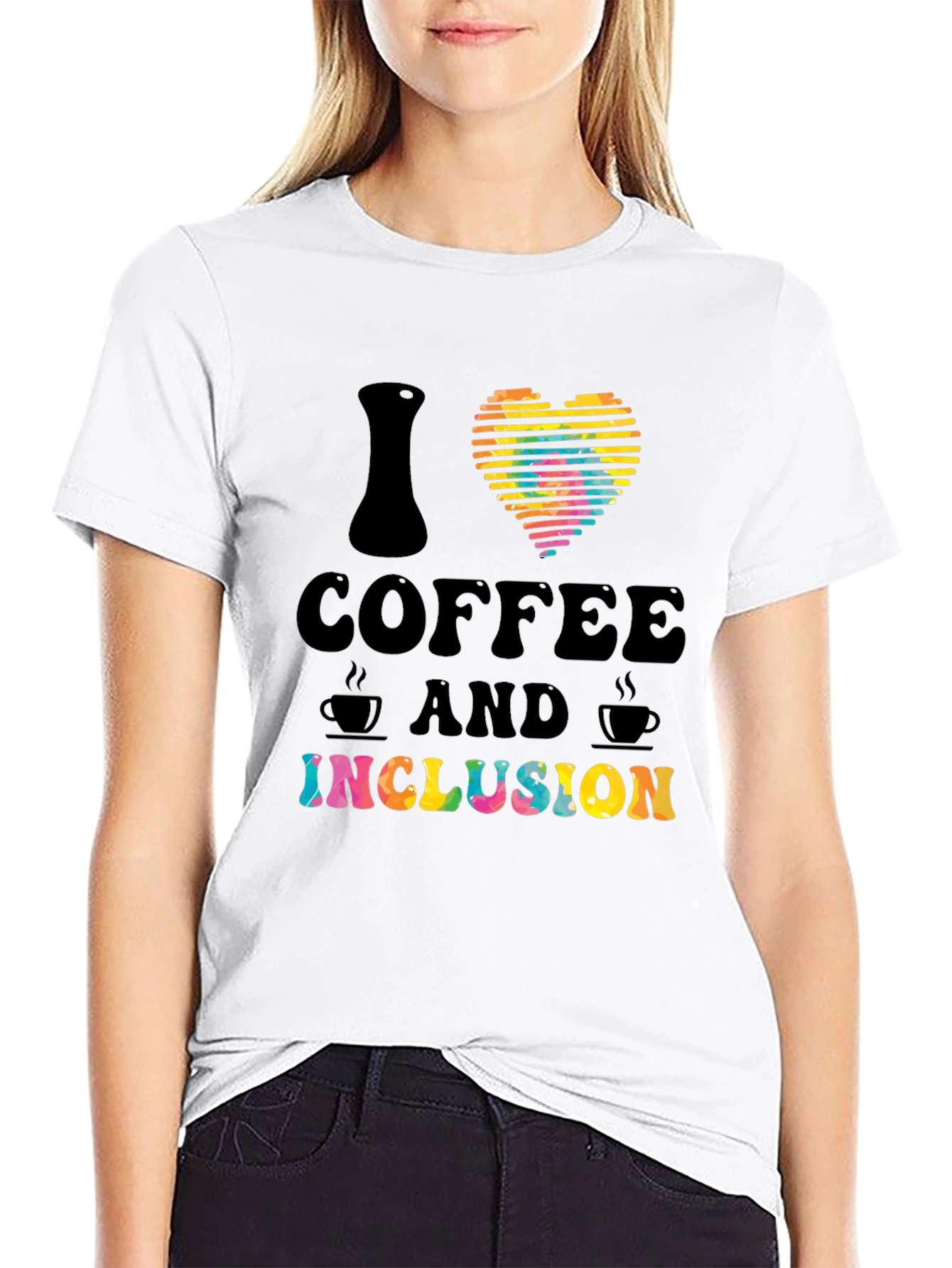 I Heart Coffee and Inclusion T-Shirt