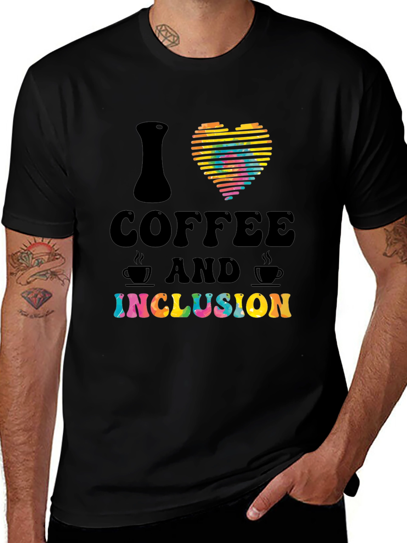 I Heart Coffee and Inclusion T-Shirt