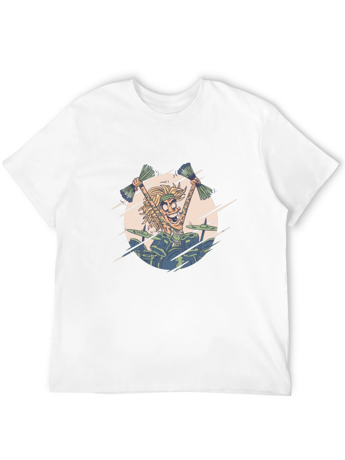 Cartoon Drummer Graphic Tee