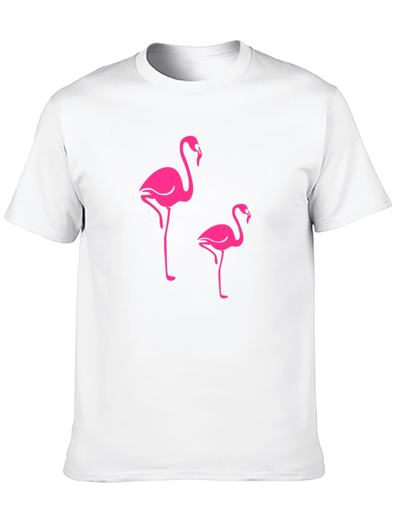 Flamingo Print Crew Neck T-Shirt