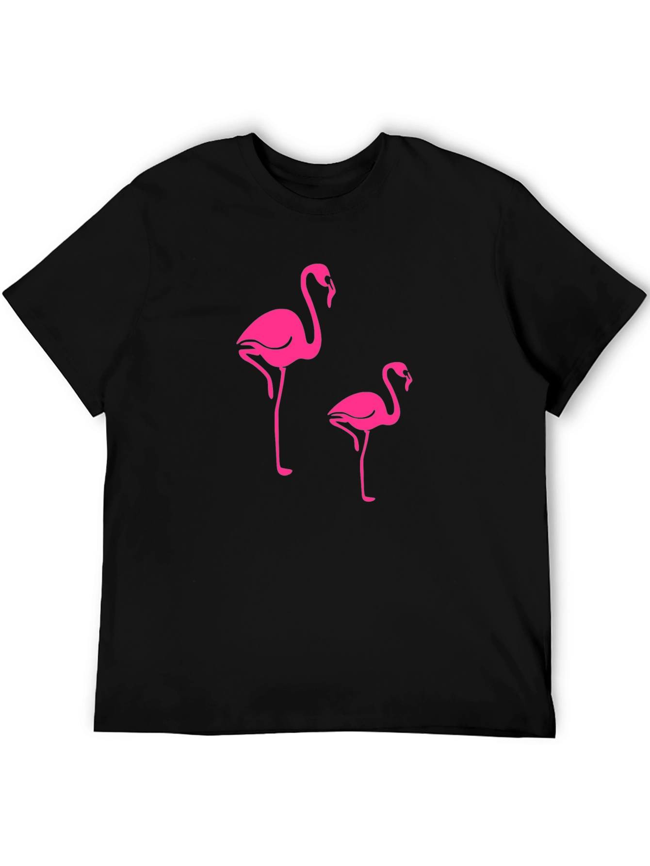 Flamingo Print Crew Neck T-Shirt