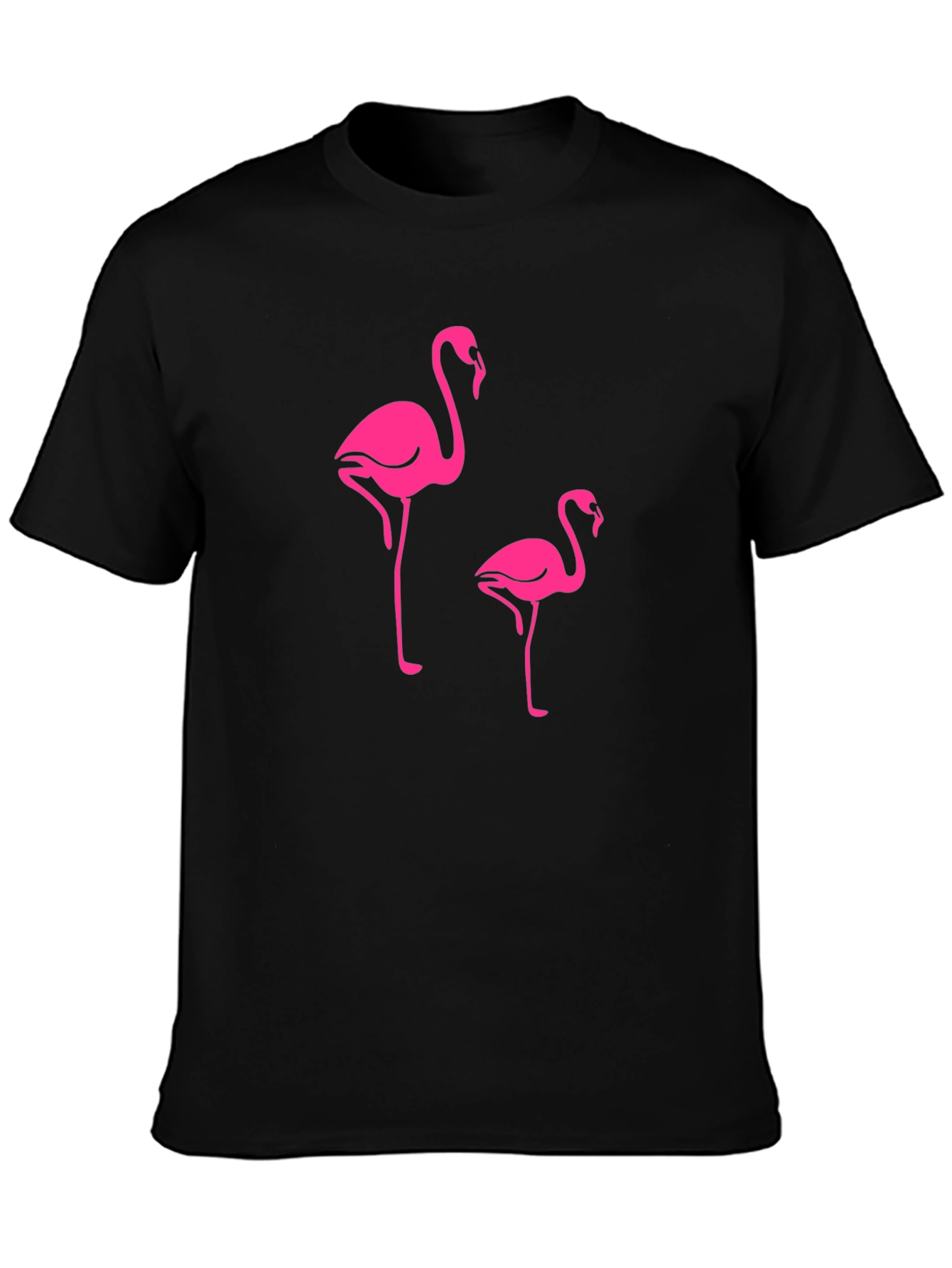 Flamingo Print Crew Neck T-Shirt