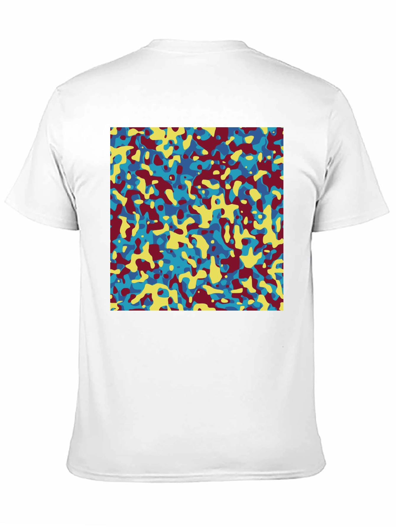 Abstract Camo Print Crew Neck T-Shirt