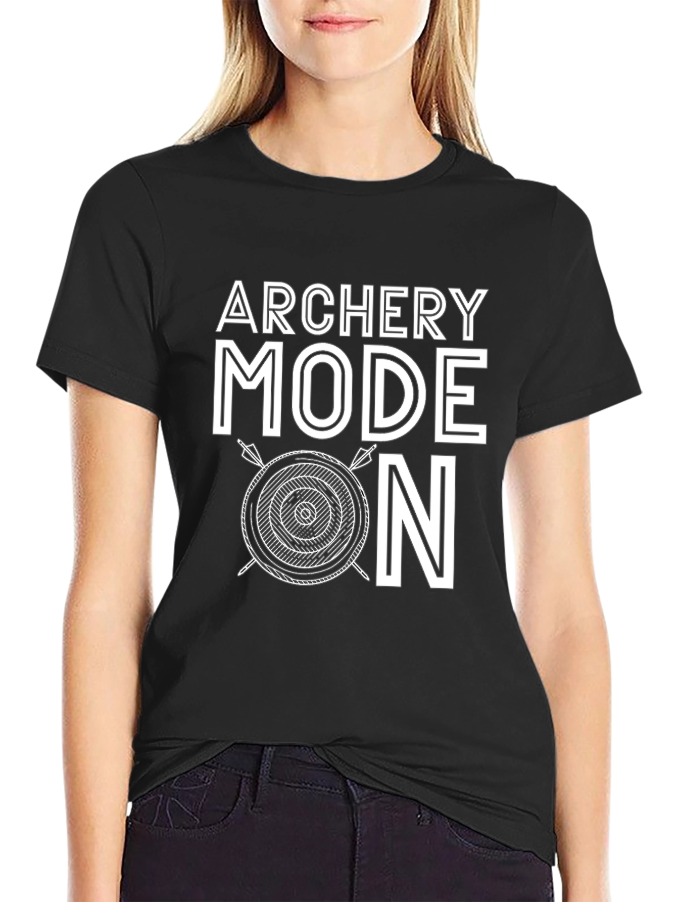 Archery Mode On Black Graphic Tee