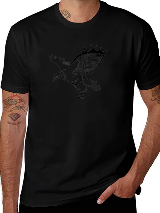 Black Eagle Graphic Tee - Mens Casual Shirt