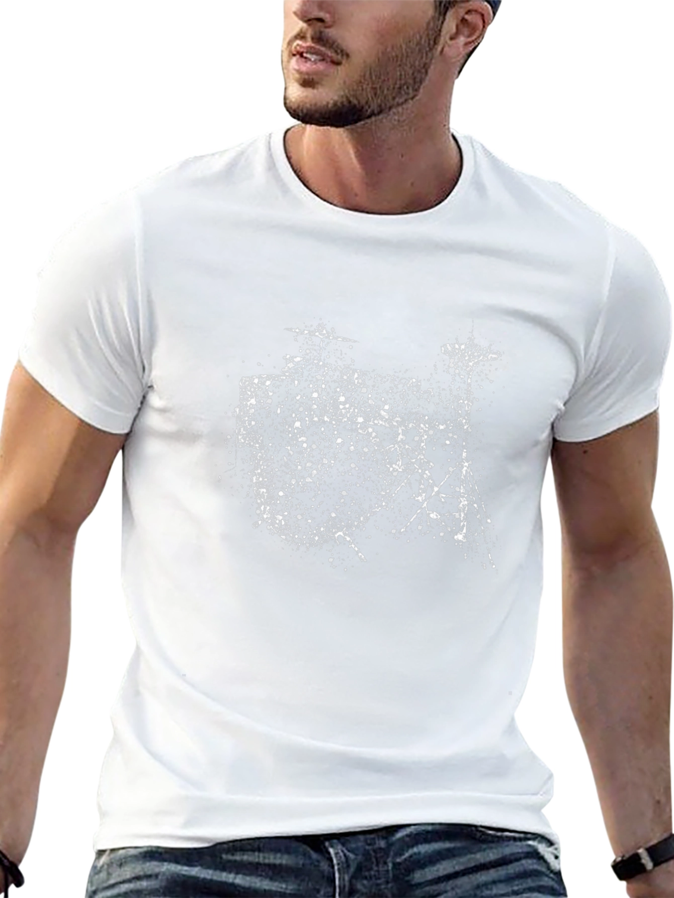 Abstract Drum Kit Graphic Tee - Mens Black T-Shirt