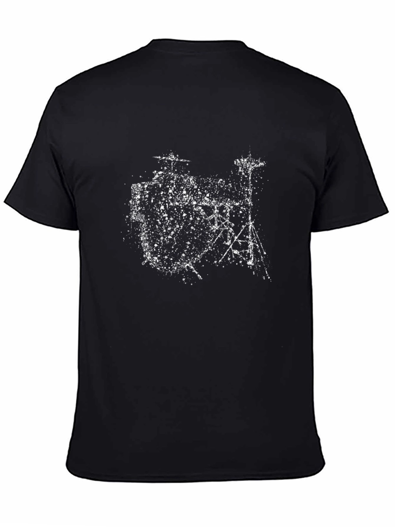 Abstract Drum Kit Graphic Tee - Mens Black T-Shirt