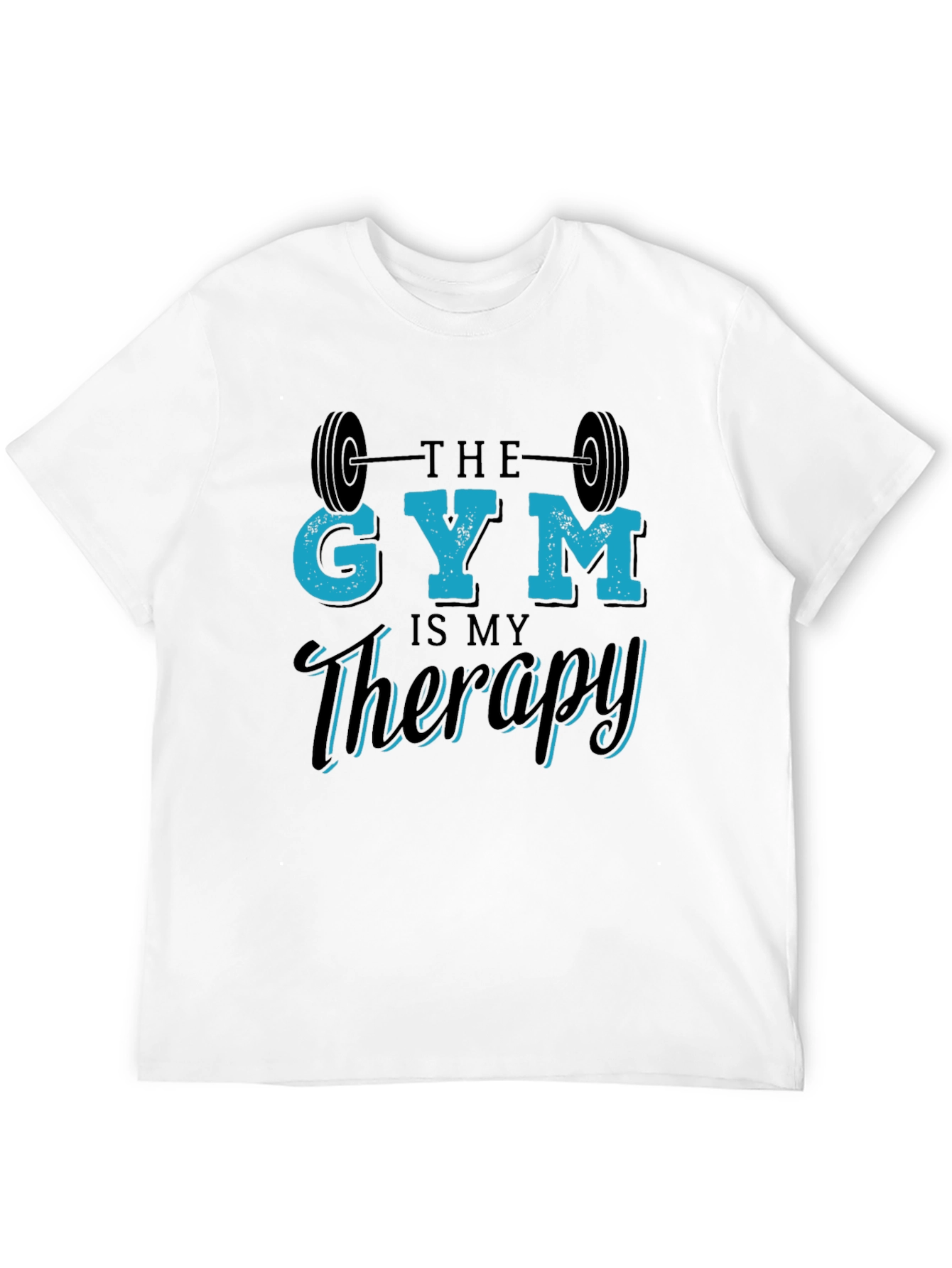 Gym is My Therapy Black T-Shirt