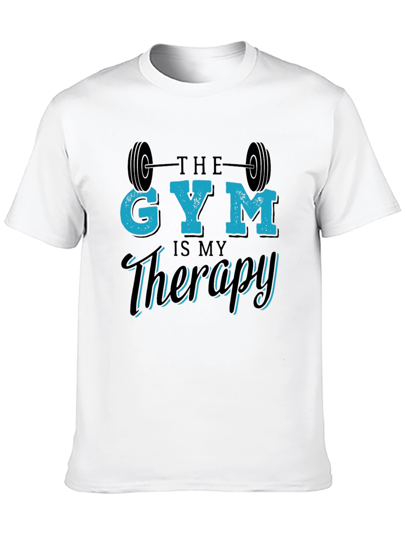 Gym is My Therapy Black T-Shirt