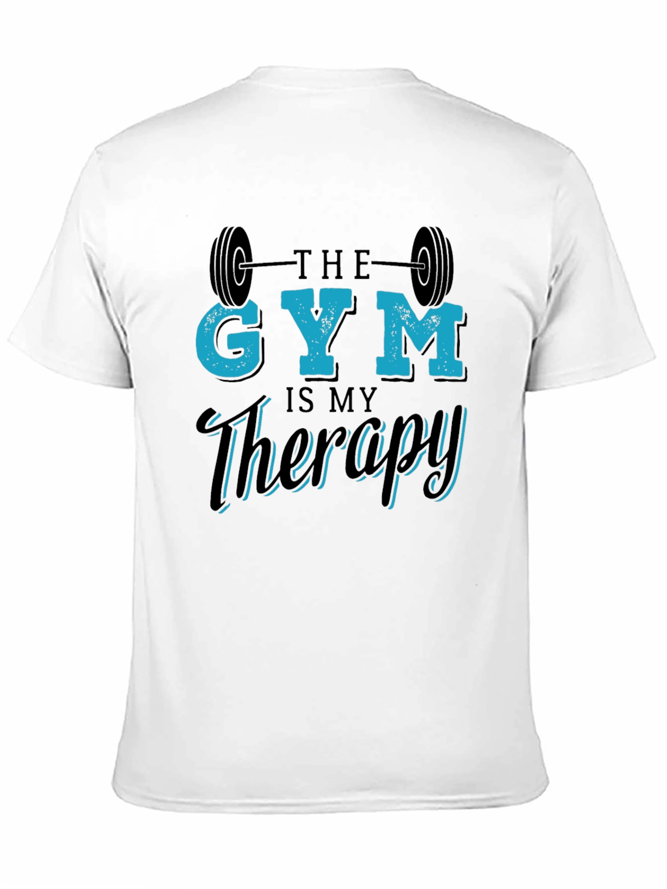 Gym is My Therapy Black T-Shirt