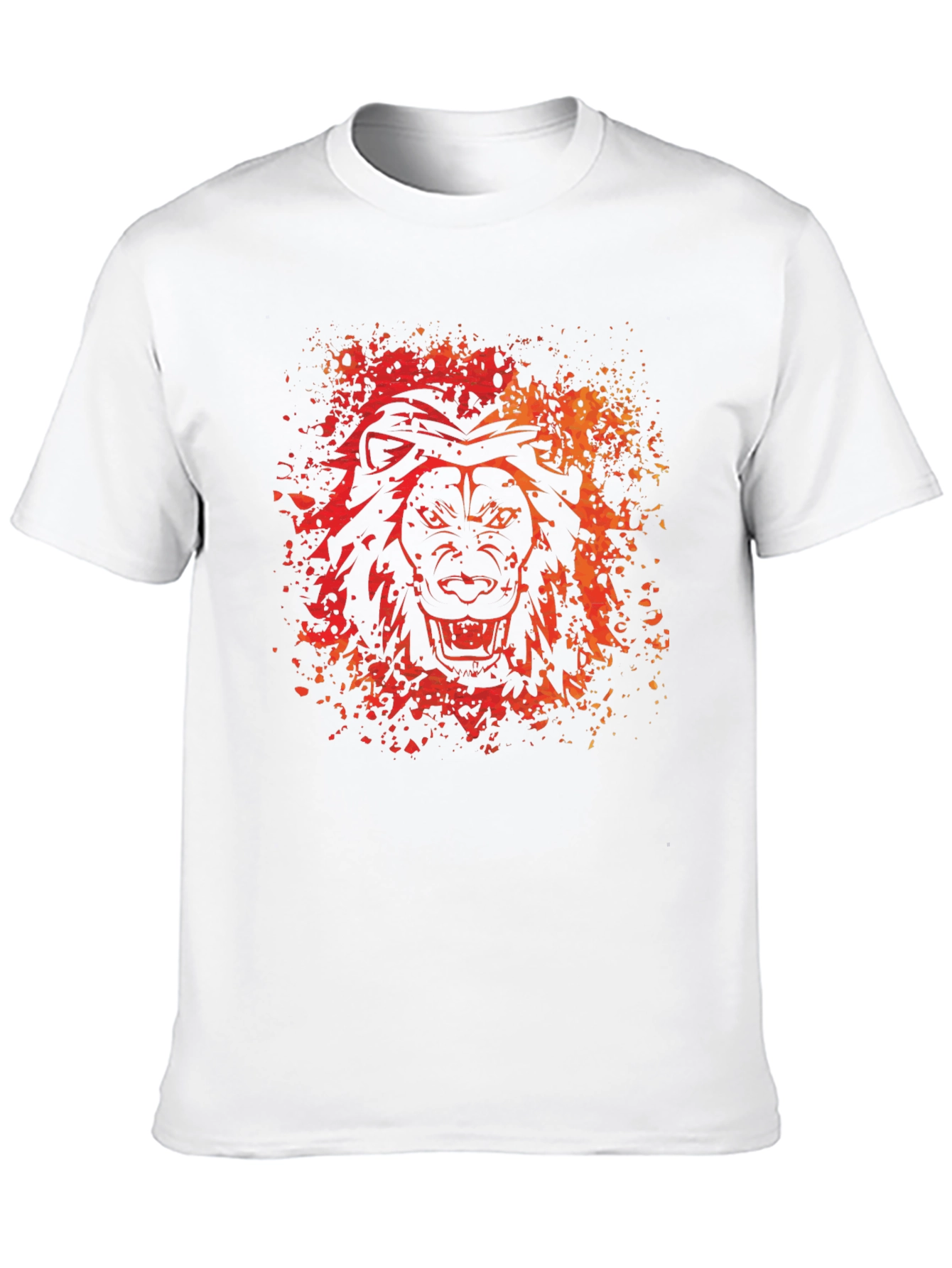 Lion Graphic Print T-Shirt - Bold Design Soft Fabric