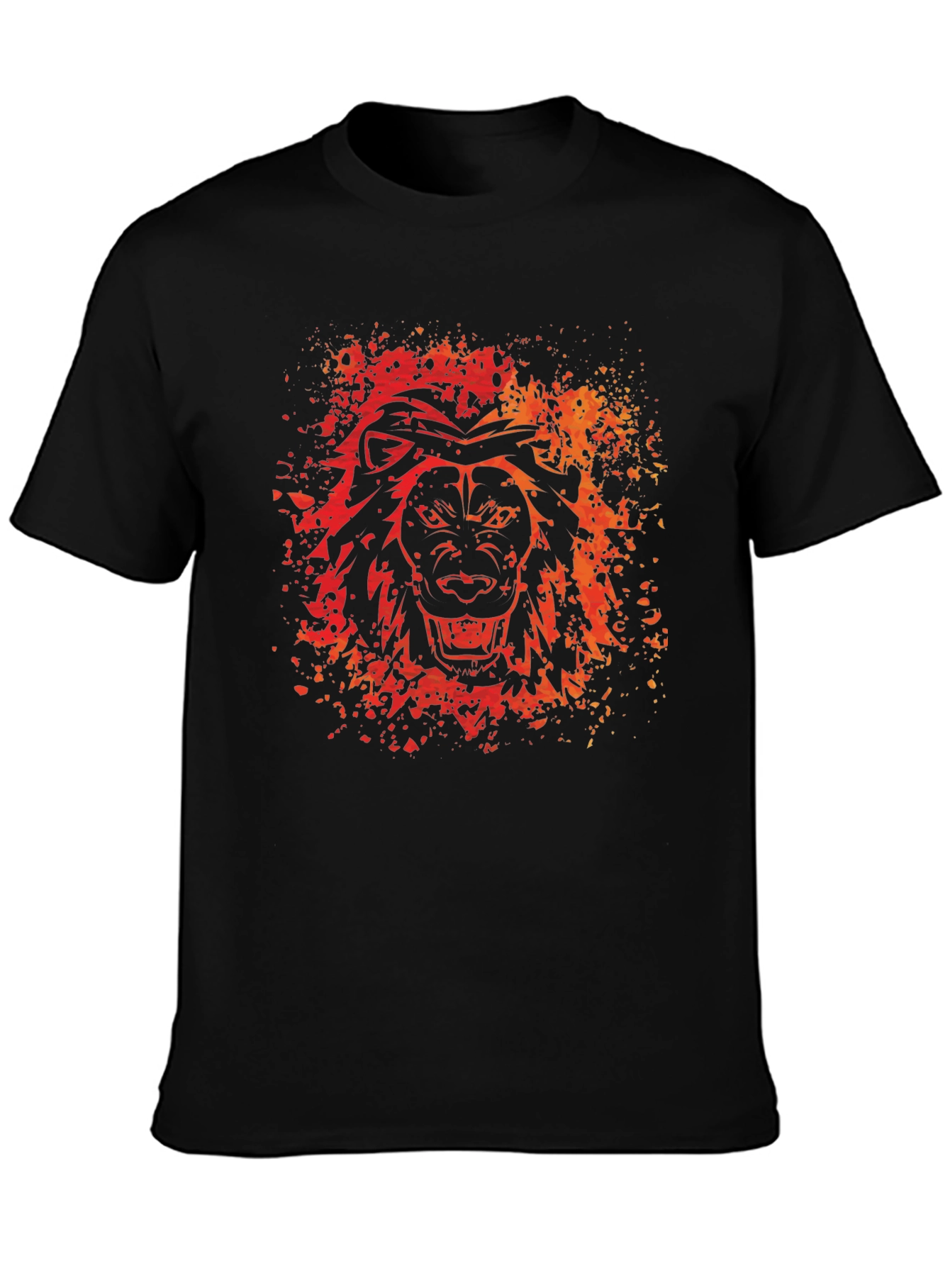 Lion Graphic Print T-Shirt - Bold Design Soft Fabric