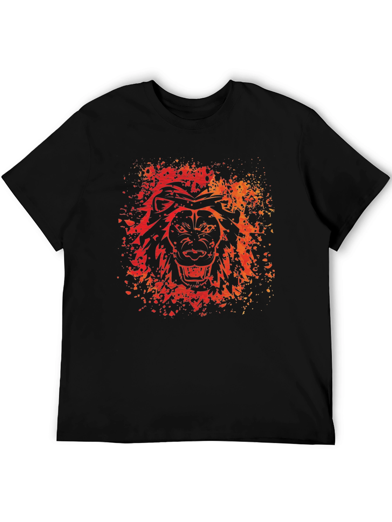 Lion Graphic Print T-Shirt - Bold Design Soft Fabric