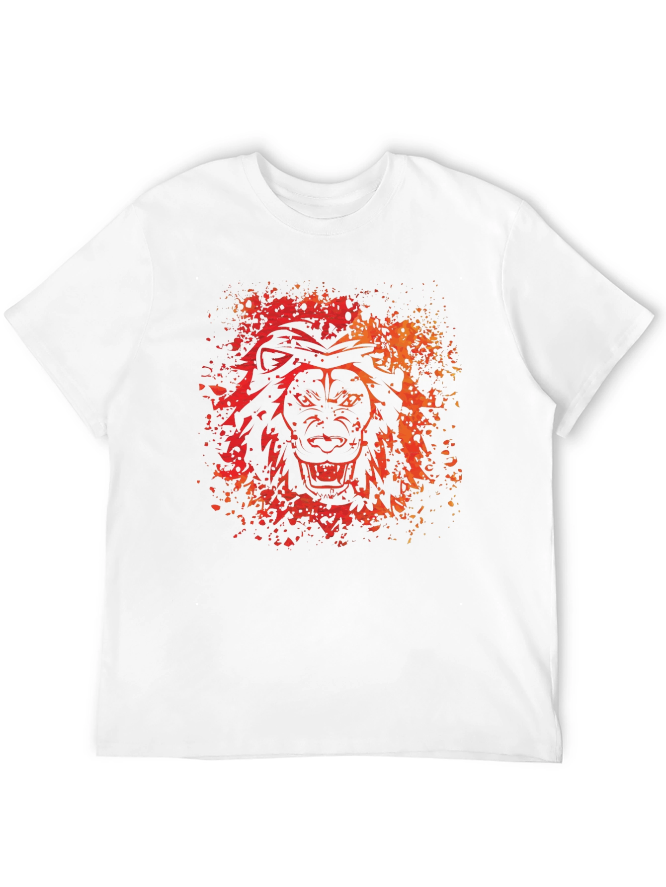 Lion Graphic Print T-Shirt - Bold Design Soft Fabric