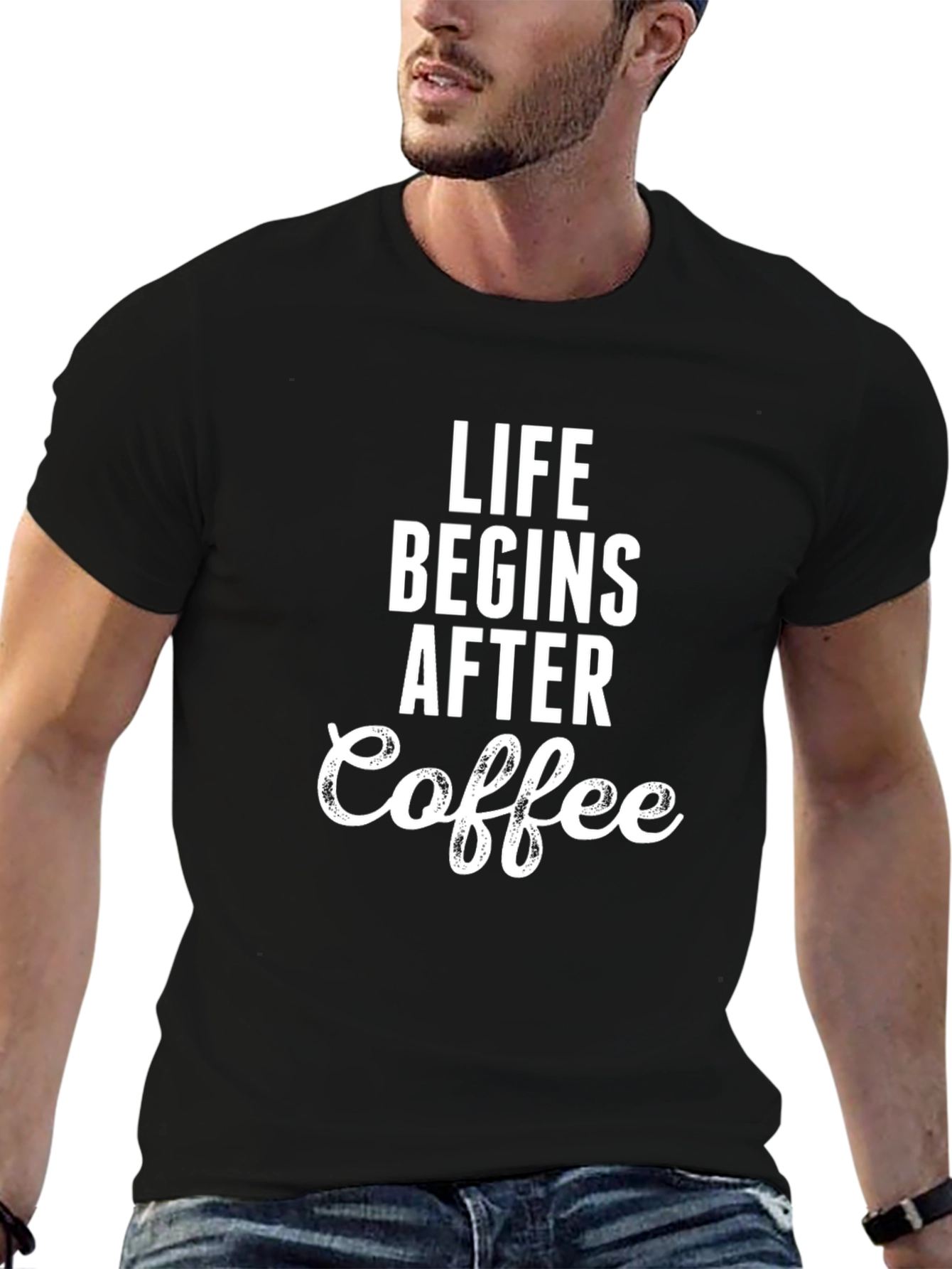 Life Begins After Coffee T-Shirt Funny Graphic Tee