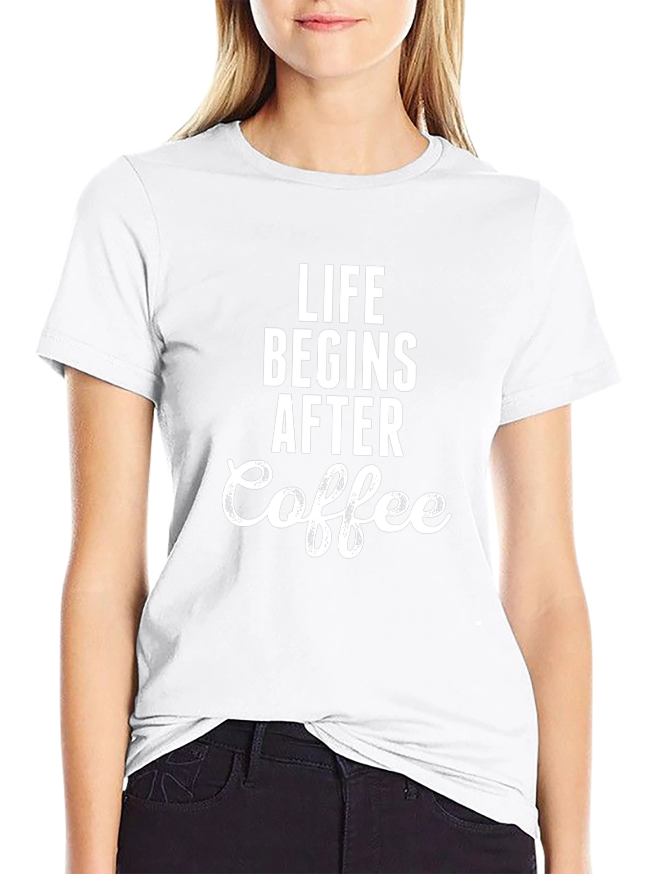 Life Begins After Coffee T-Shirt Funny Graphic Tee