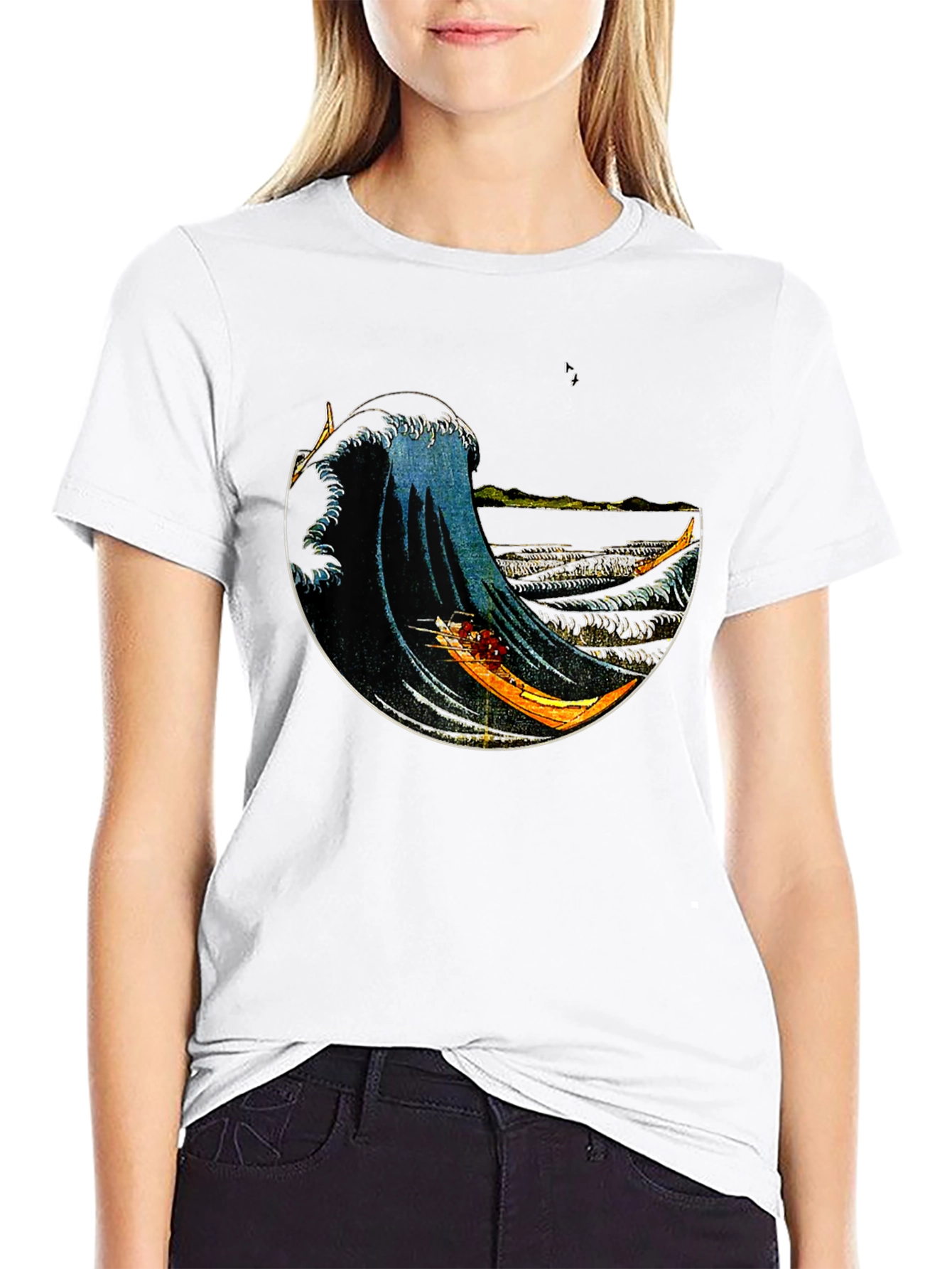Great Wave Graphic Tee - Artistic Ocean Print