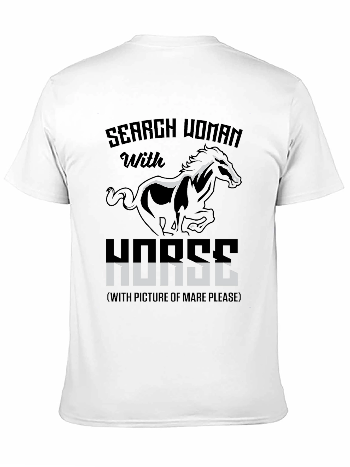 Search Woman With Horse Graphic Tee
