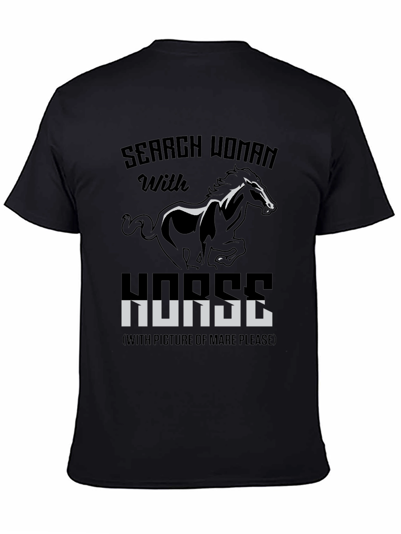 Search Woman With Horse Graphic Tee