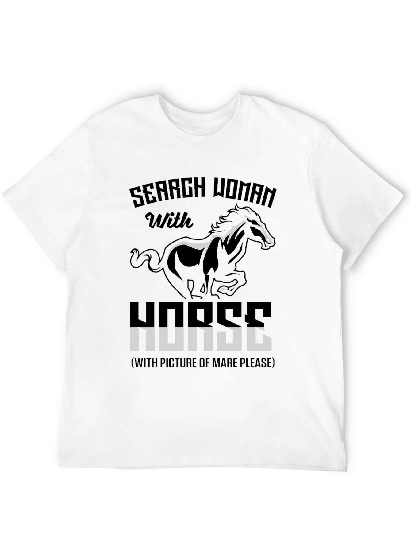 Search Woman With Horse Graphic Tee