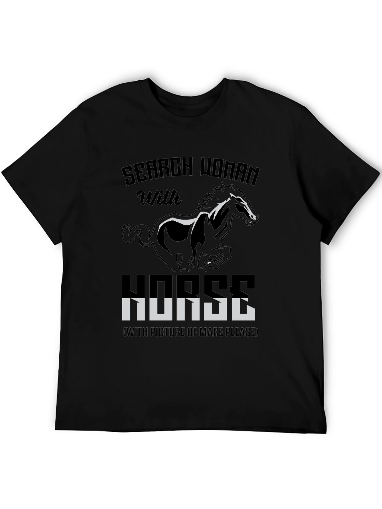 Search Woman With Horse Graphic Tee