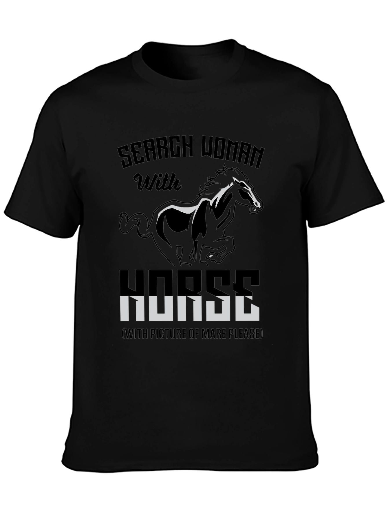 Search Woman With Horse Graphic Tee