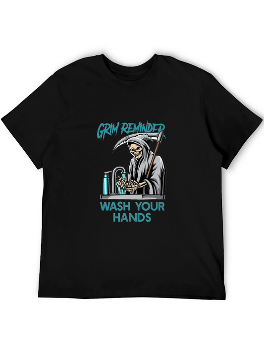 Grim Reminder Wash Your Hands Graphic Tee
