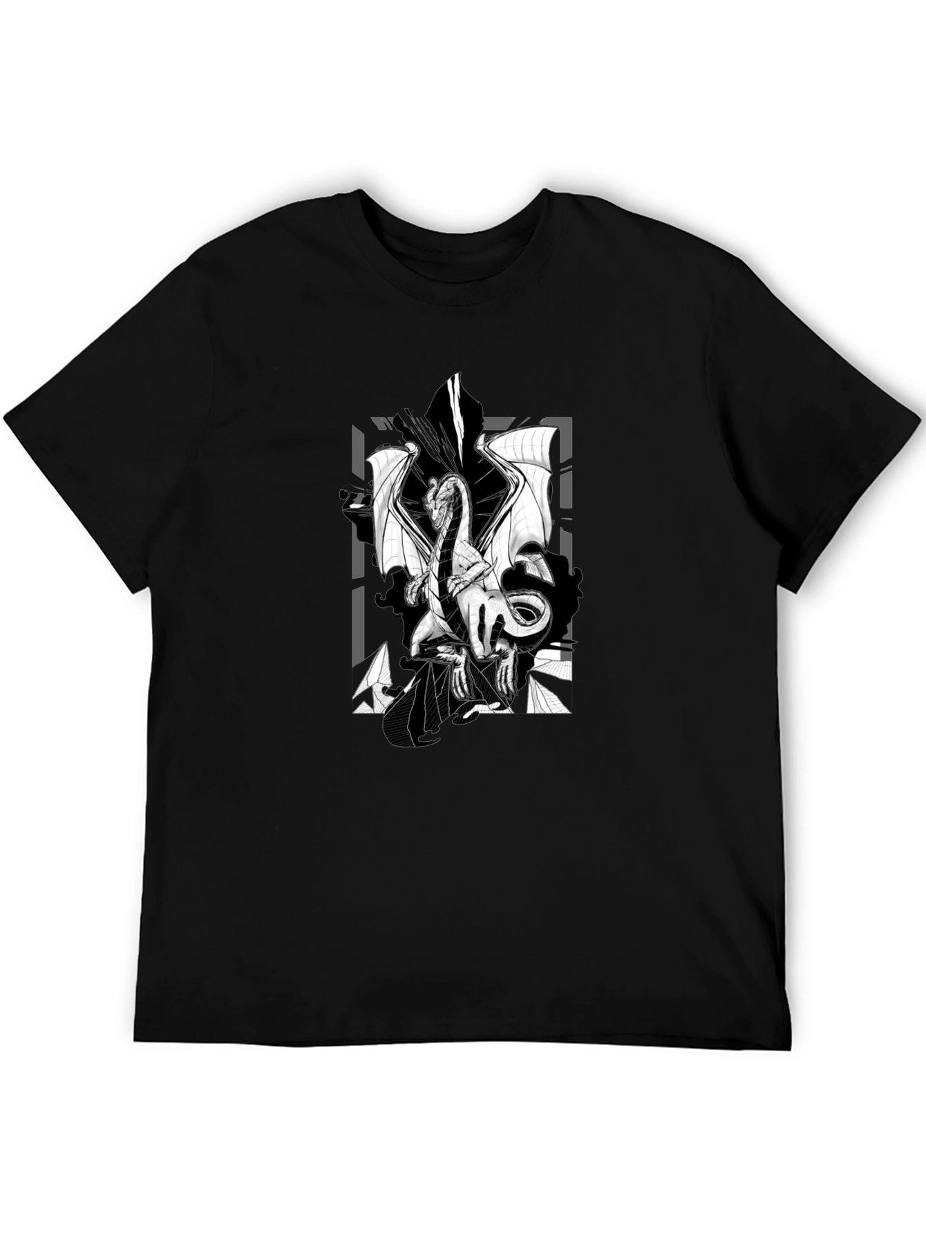 Dragon Graphic Black T-Shirt - Fantasy Inspired Tee