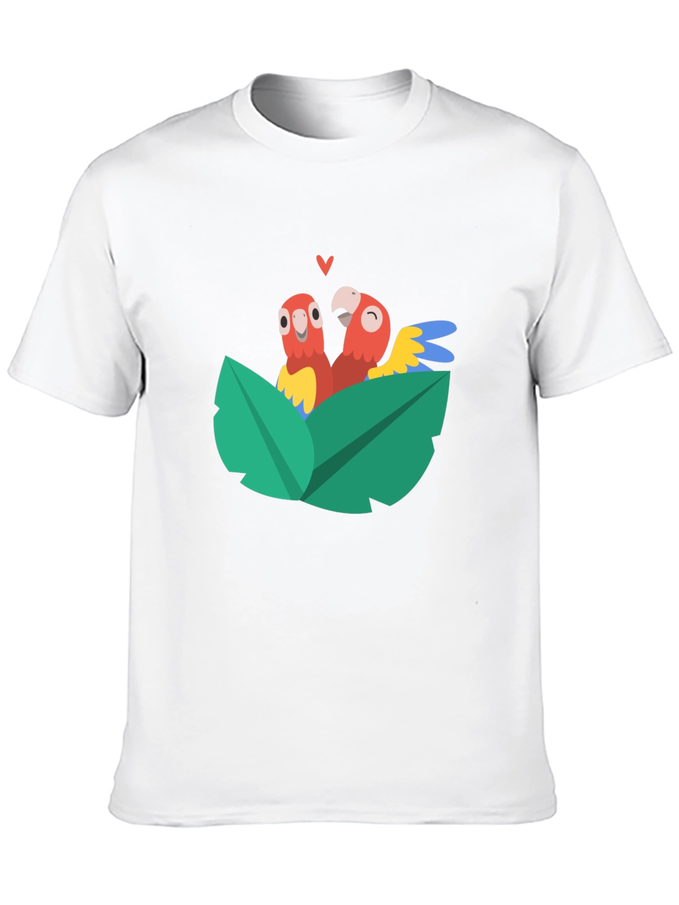 Parrot Love Tee - Cute Tropical Graphic Shirt