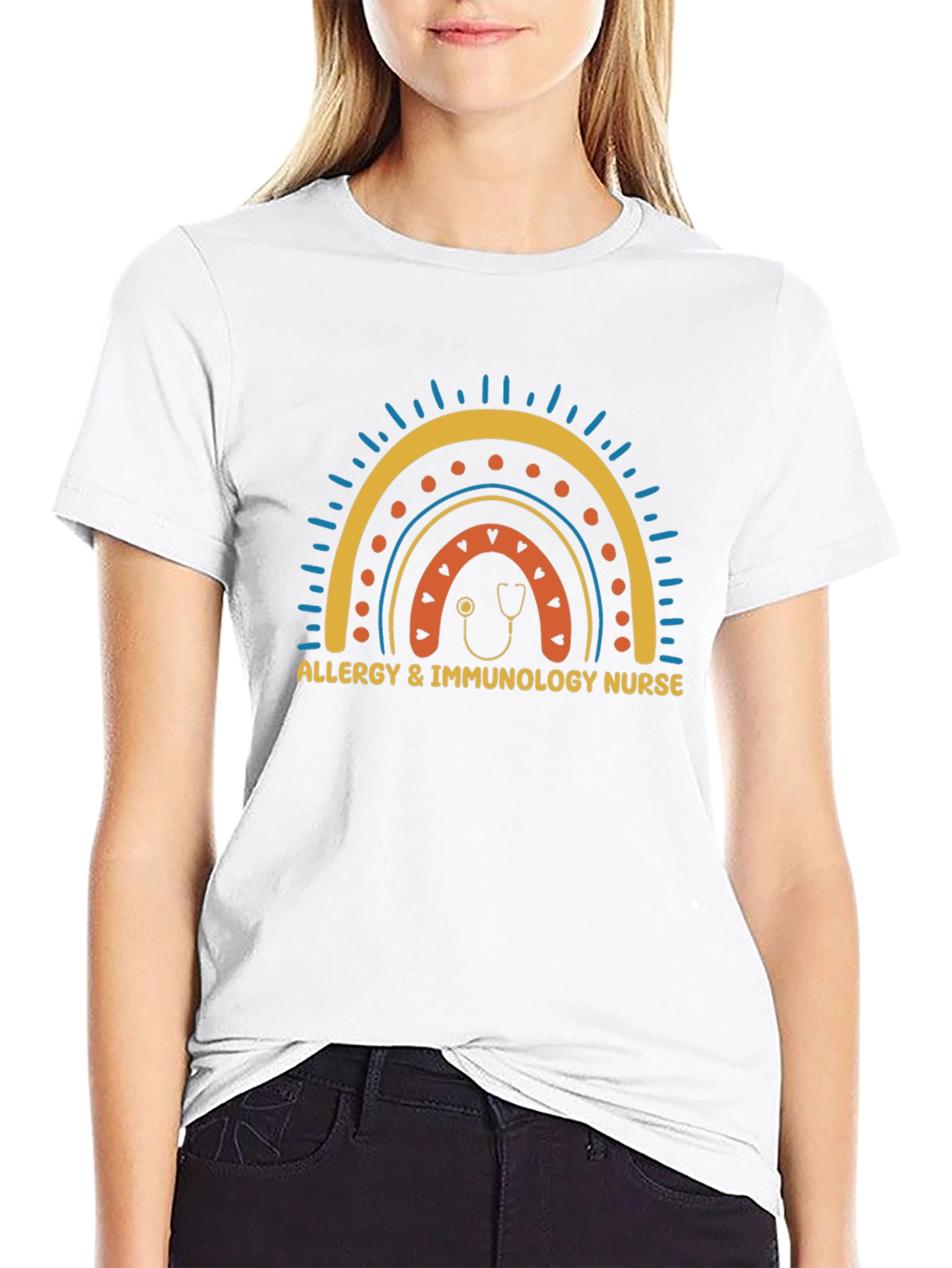 Allergy & Immunology Nurse Rainbow T-Shirt