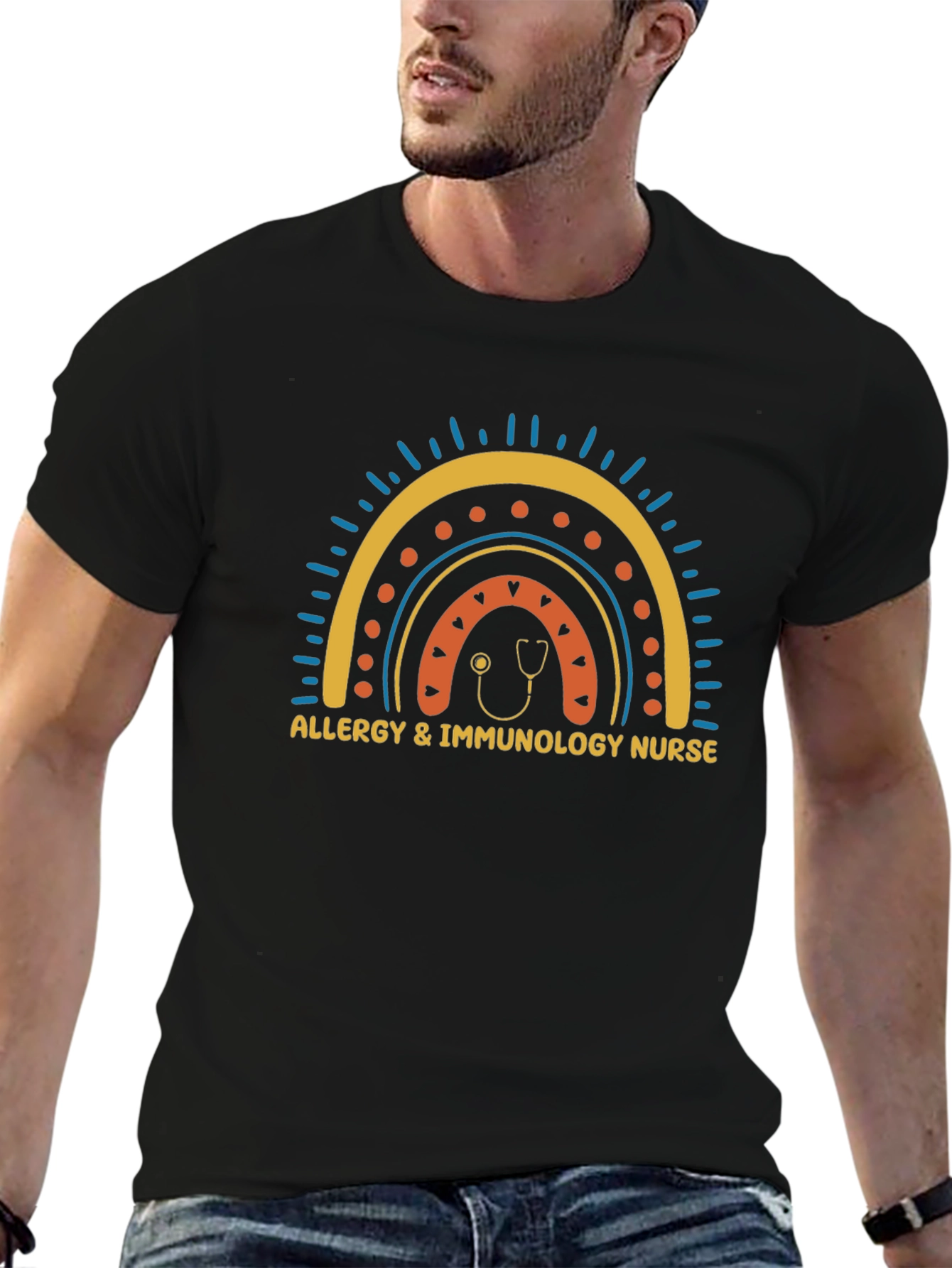 Allergy & Immunology Nurse Rainbow T-Shirt