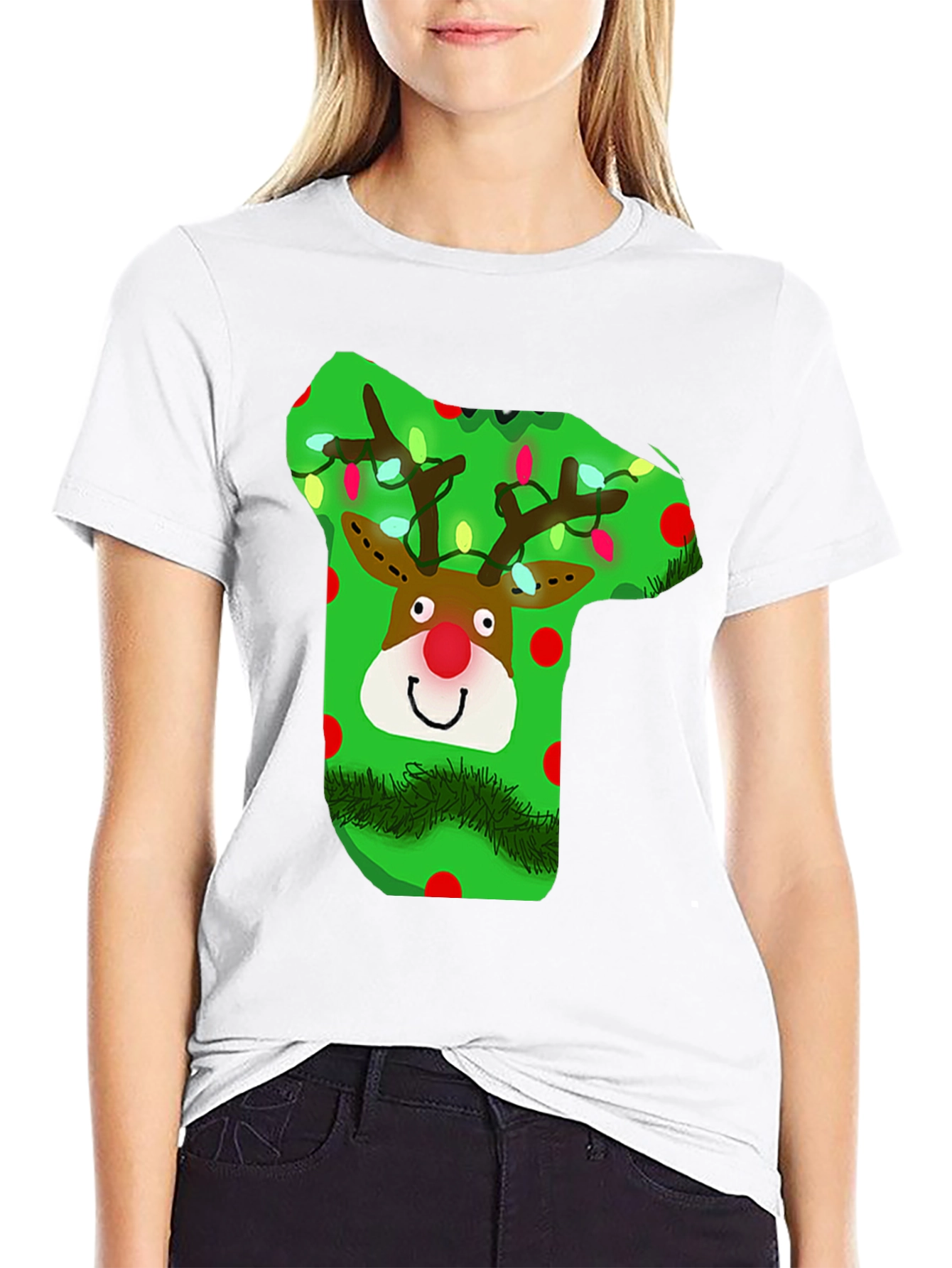 Festive Reindeer Christmas T-Shirt