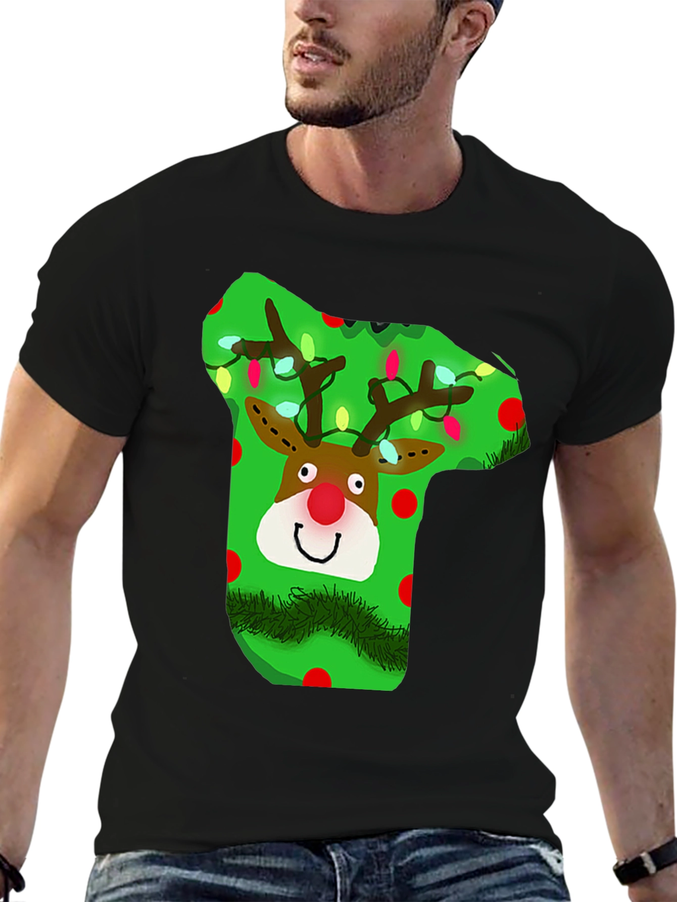Festive Reindeer Christmas T-Shirt