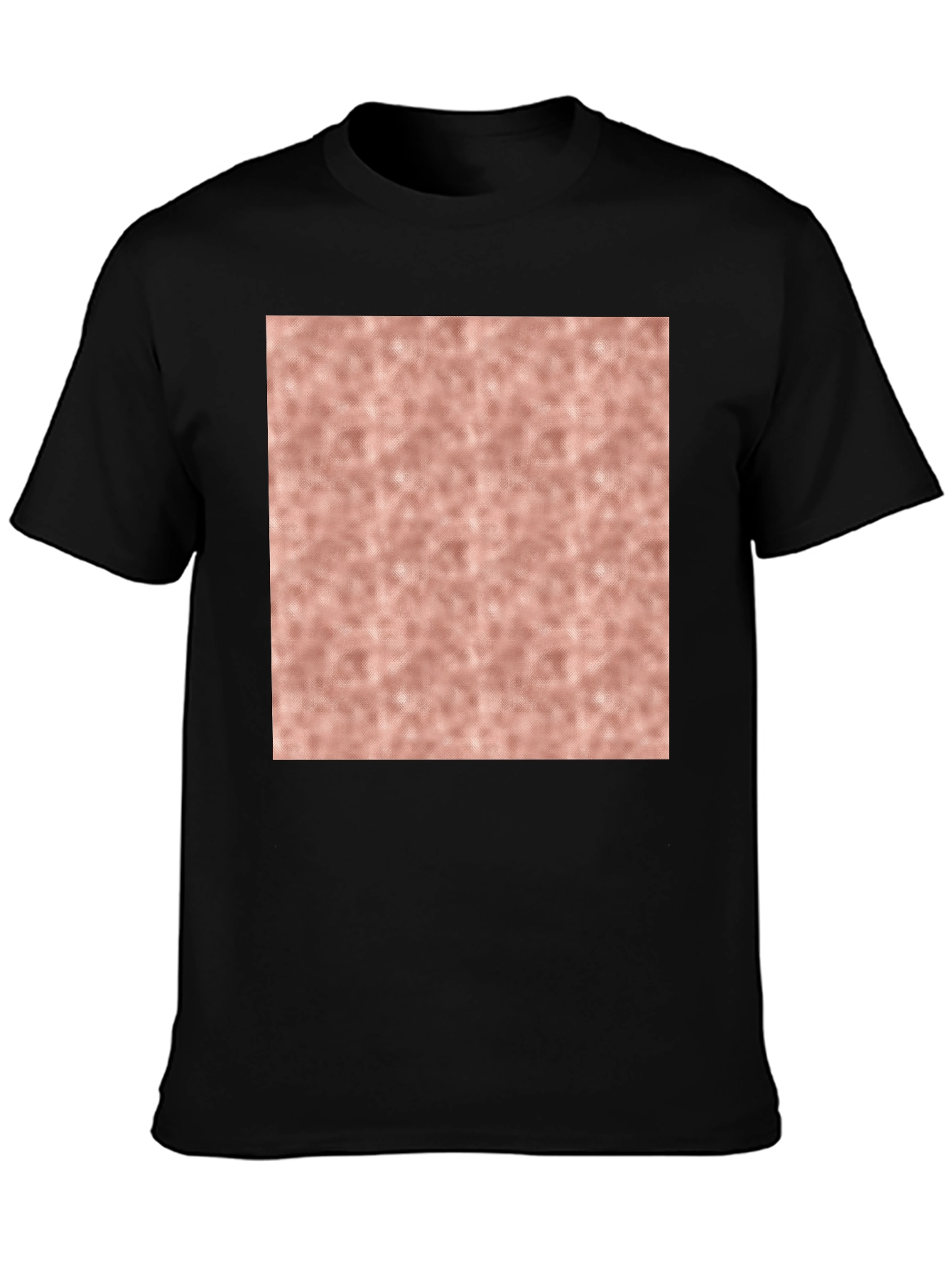 Stylish Black Cotton Blend Tee with Abstract Center Design