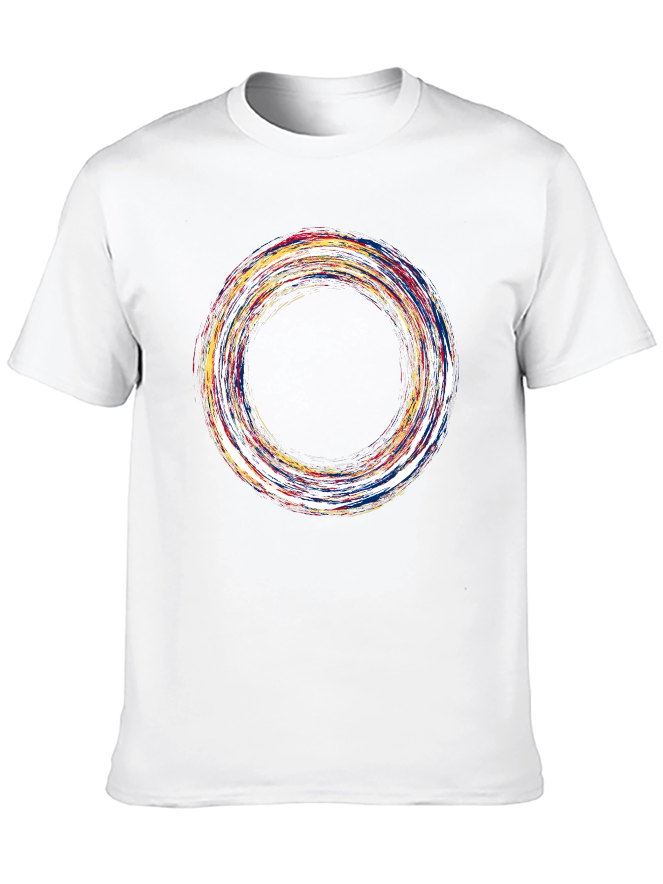 Abstract Swirl Graphic Print Black T-Shirt