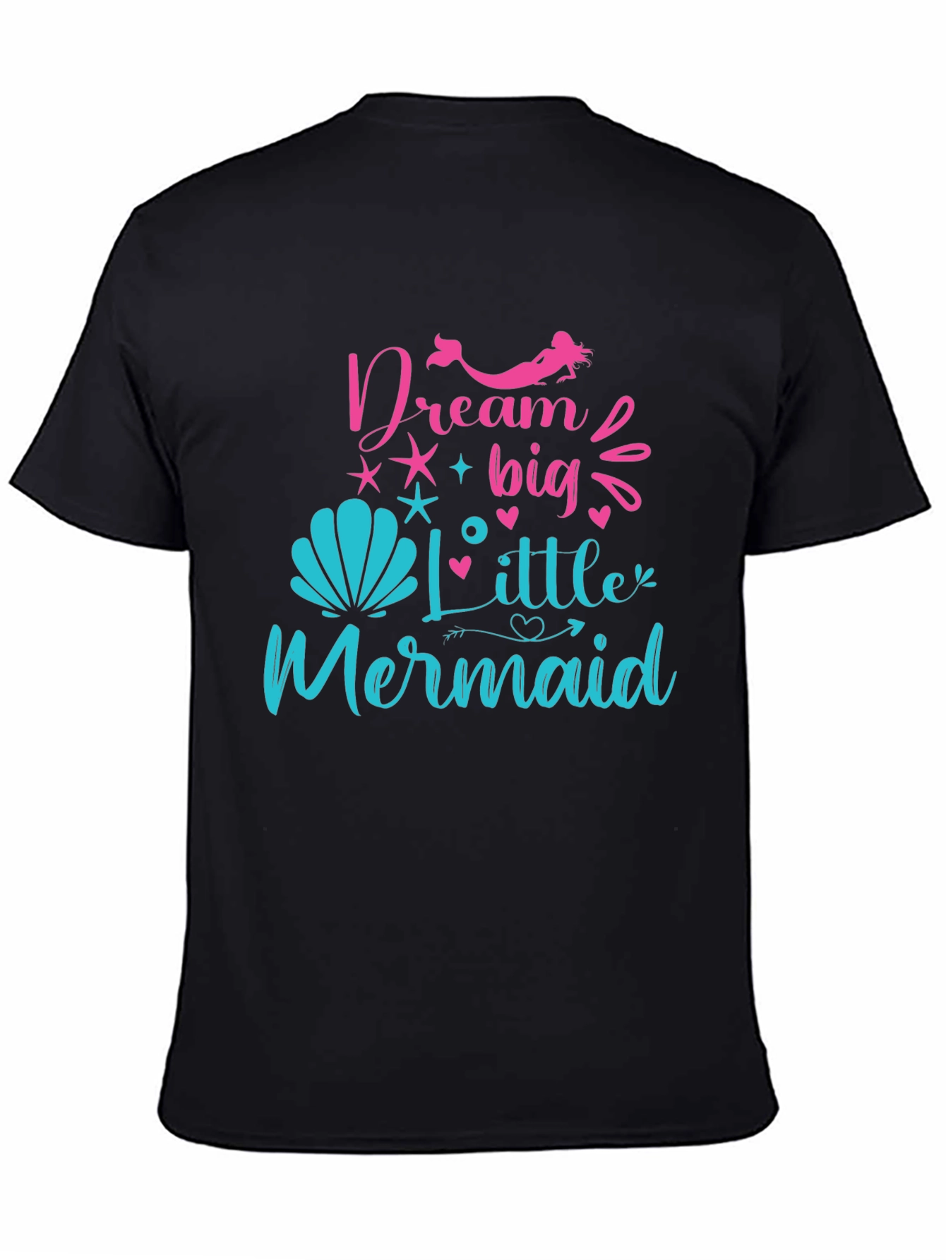 Dream Big Little Mermaid Black T-Shirt